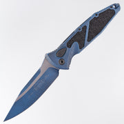 Microtech Socom Auto - Weathered Blue - Clip Point M390MK - 160A-1 WBL