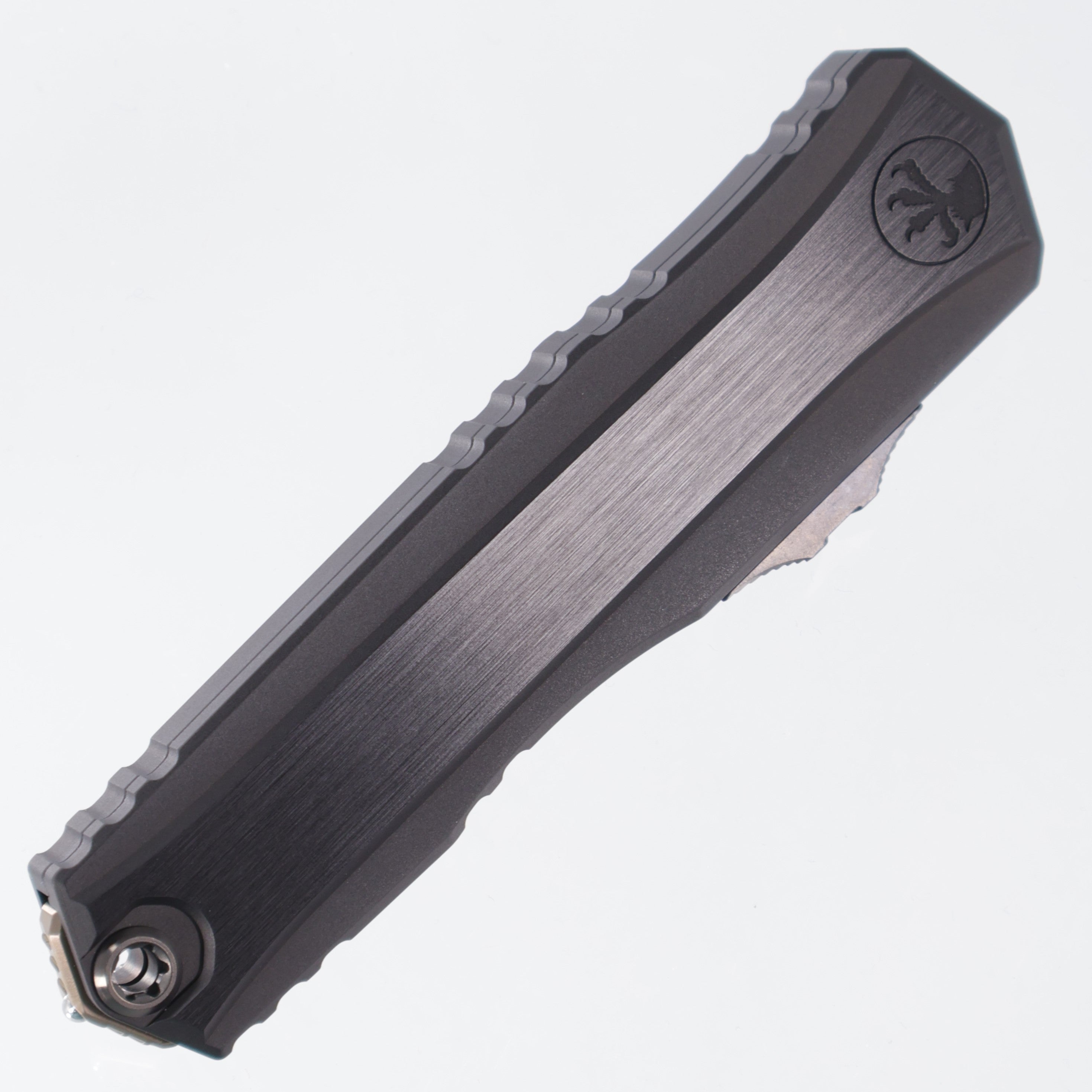Microtech Cypher 2 - Baker Forge Damascus & Hefted Alloy Handle - Bronze Ti Accents & DLC Hardware - Marfione Select - II 1242-16MS3