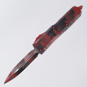 Microtech UTX-85 - D/E Red Camo Standard - Signature Series - 232-1 RCS