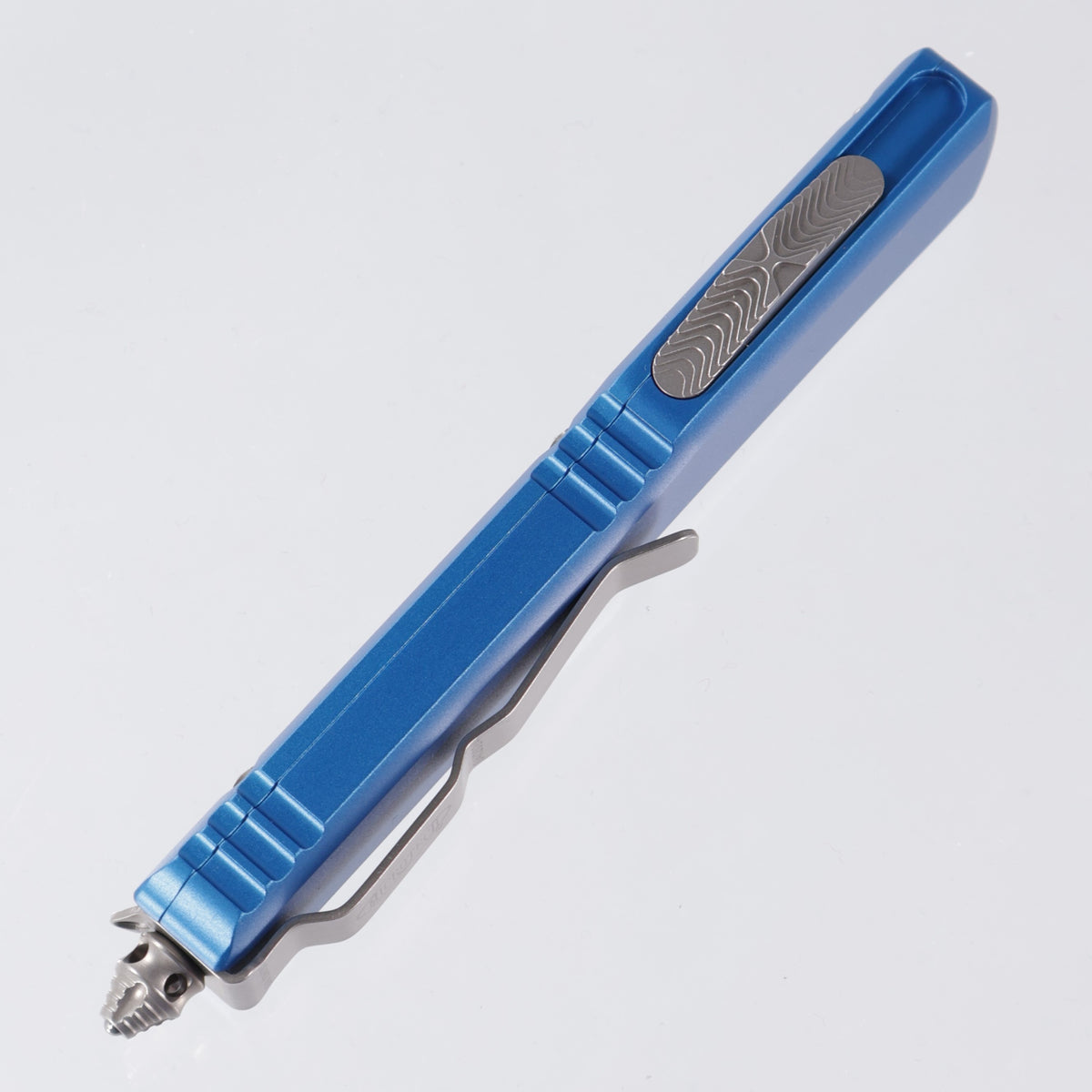 Microtech Colors Microtech Ultratech - Blue Aluminum - Single Edge Satin M390 - 121-4 B ...