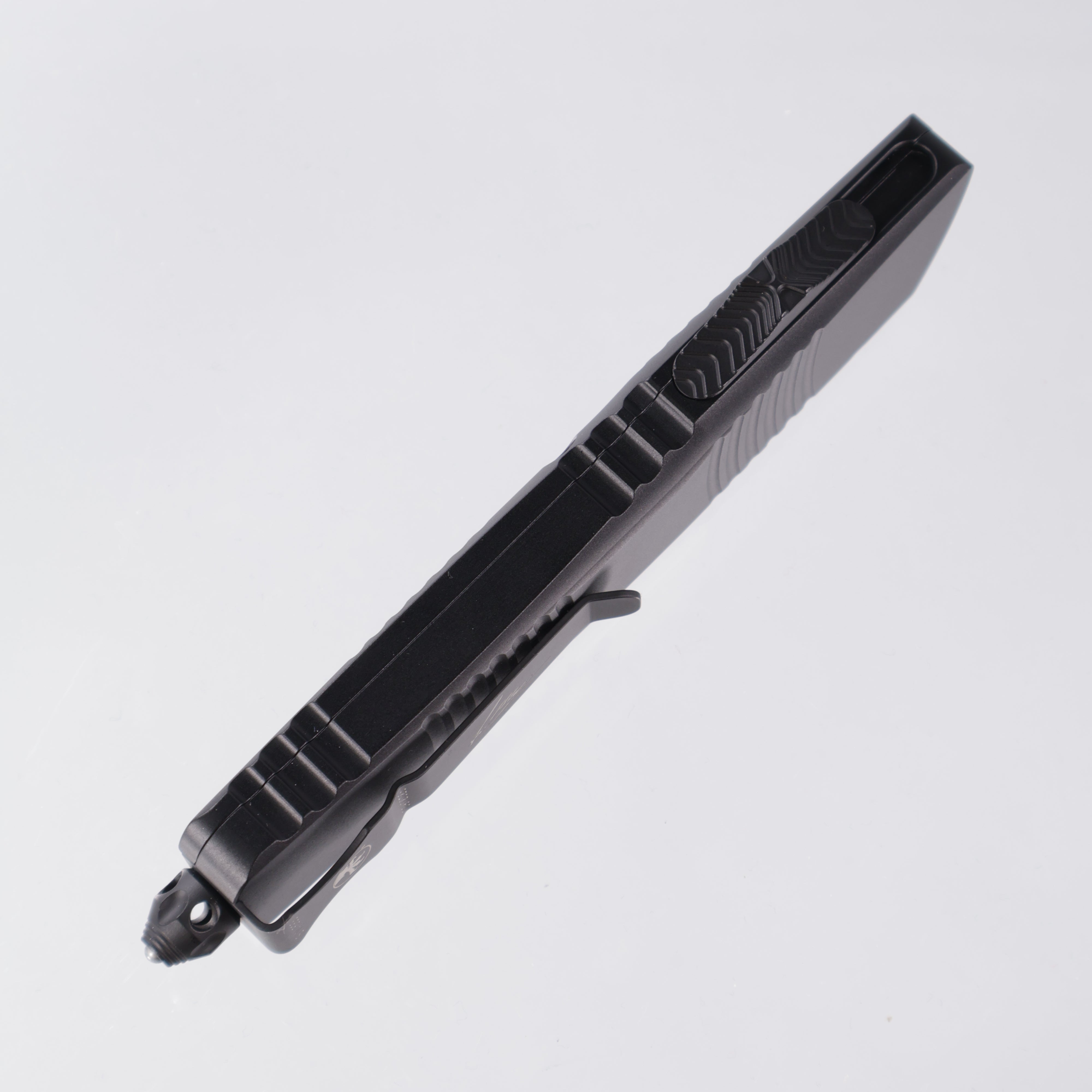 Microtech Signature Series Combat Troodon - Black Hellhound Razor Blade - Black Aluminum Handles - 219R-1 TS