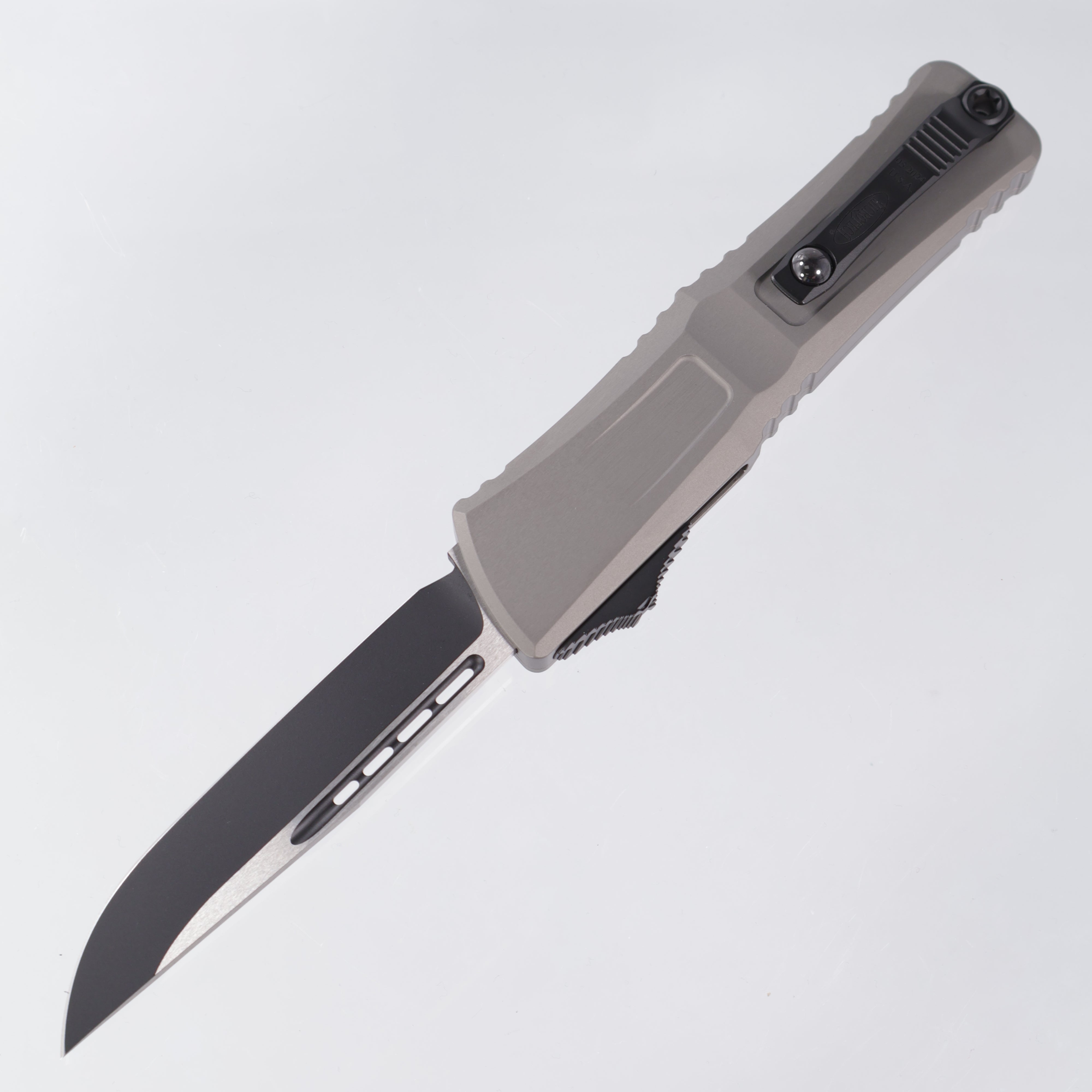 Microtech Combat Troodon Gen 3 - Black Single Edge M390MK - Natural Clear Aluminum - Gen III 1143-1 NC