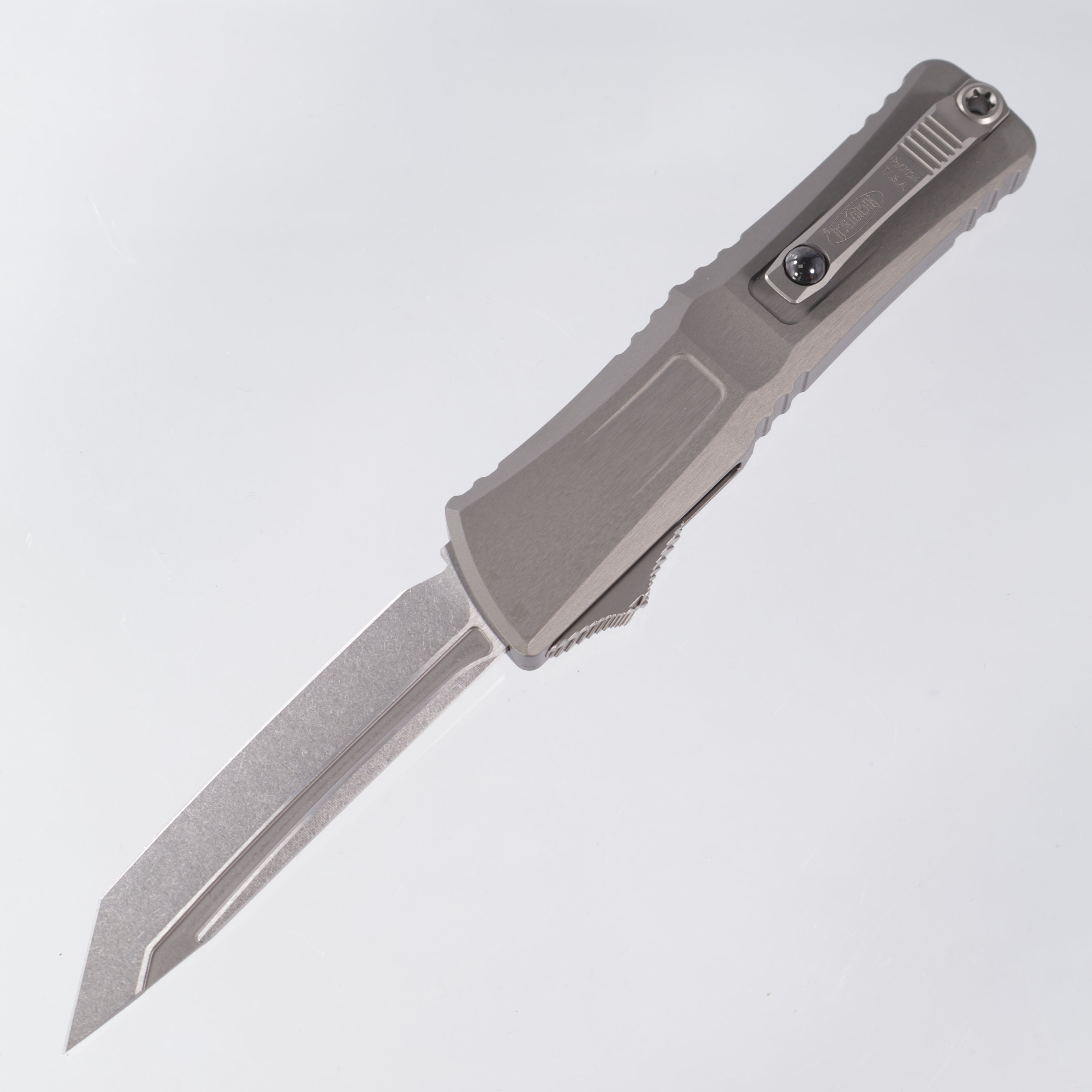 Microtech Combat Troodon Gen 3 - Stonewash Tanto M390MK - Natural Clear Aluminum - Gen III 1144-10 NC