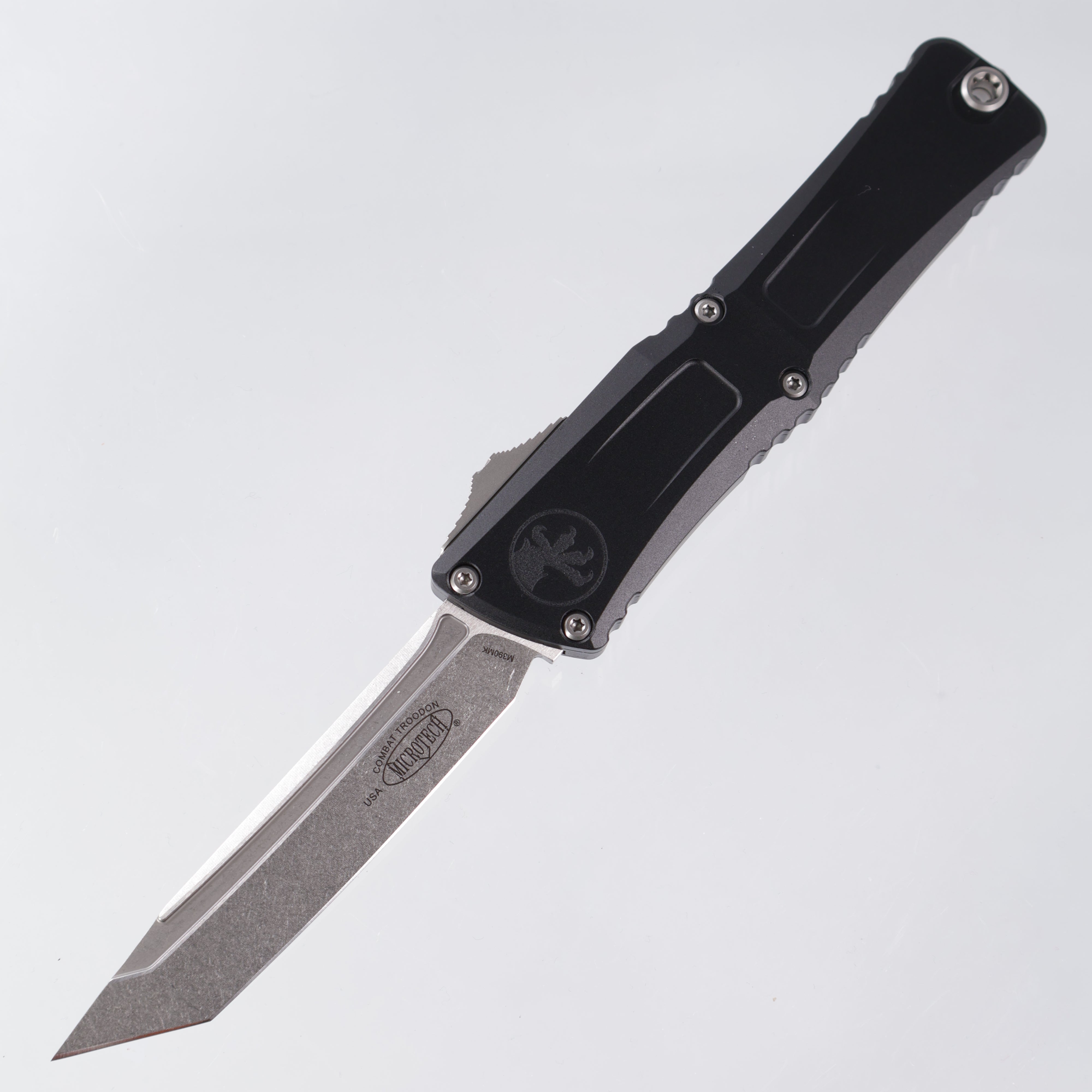 Microtech Combat Troodon Gen 3 - Tanto Stonewash M390MK - Black Aluminum - 1144-10