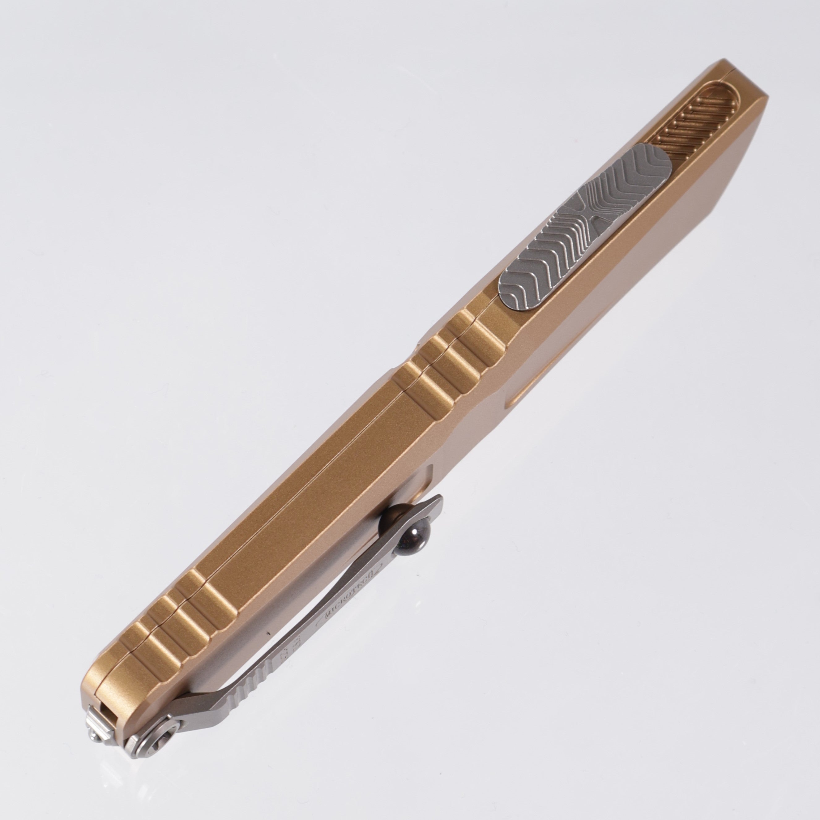 Microtech Combat Troodon Gen 3 - Double Edge Stonewash M390MK - Tan Aluminum - Gen III 1142-10 TA