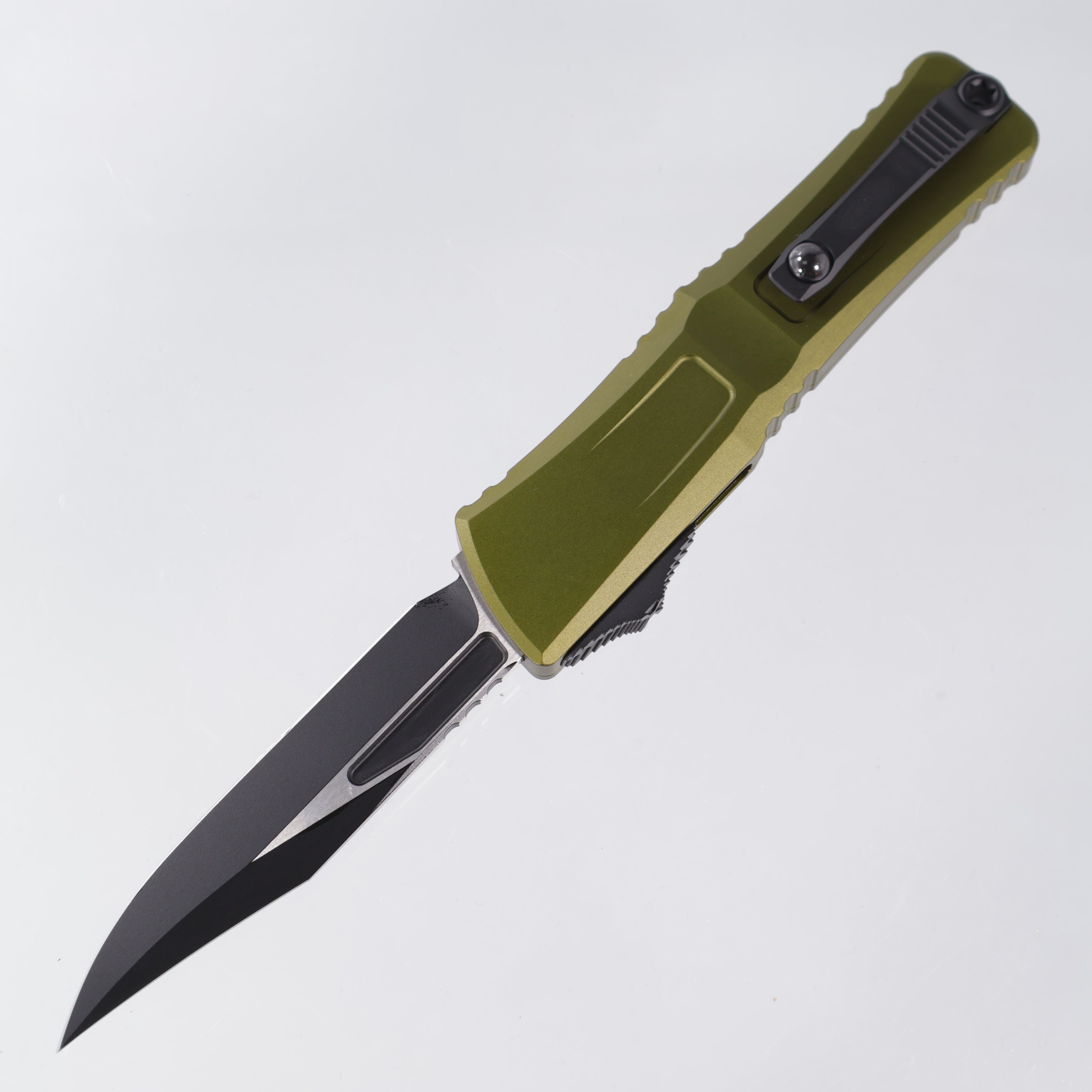 Microtech Combat Troodon Gen 3 - Black Bowie M390MK - OD Green Aluminum - Gen III 1146-1 OD