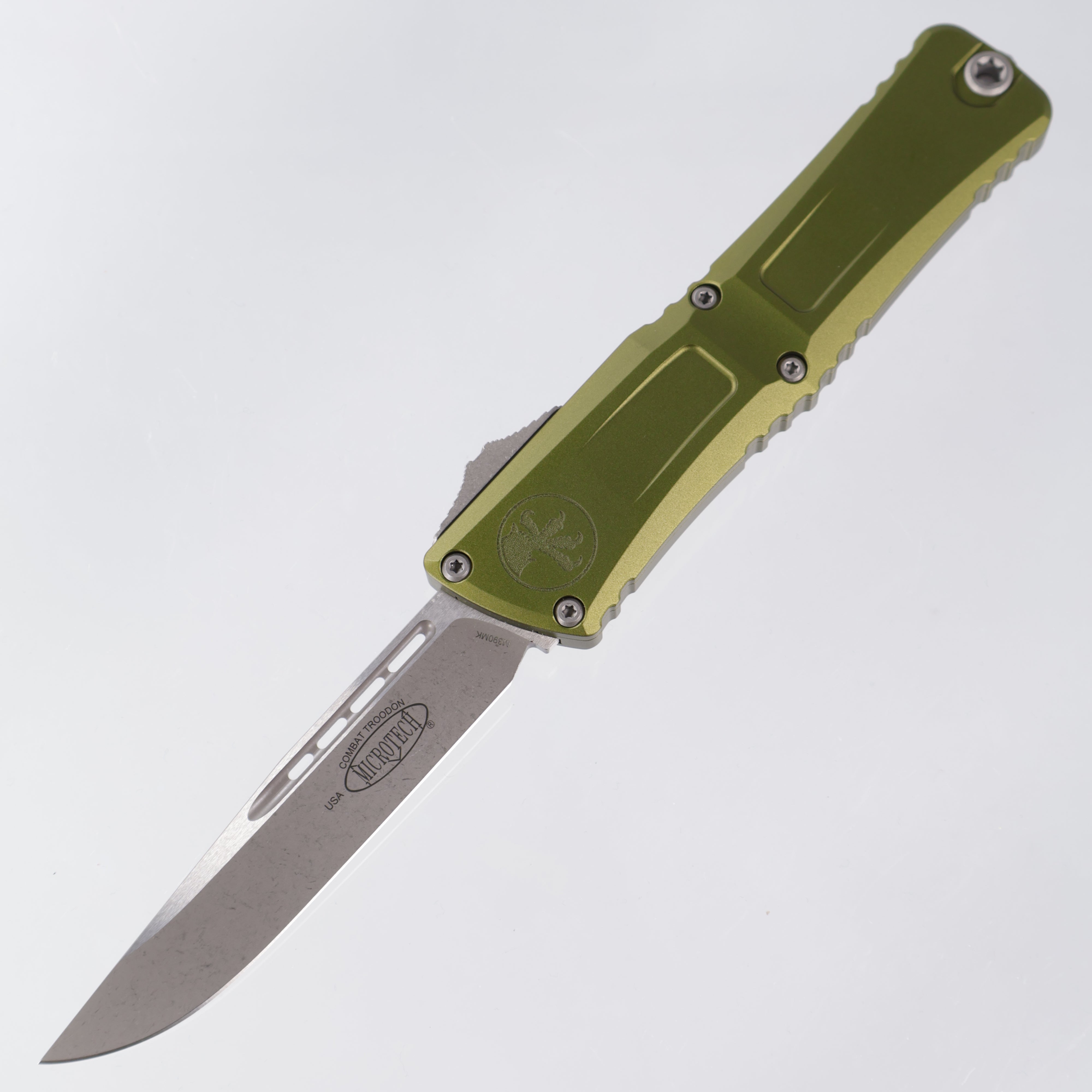 Microtech Combat Troodon Gen 3 - Apocalyptic Single Edge M390MK - OD Green Aluminum - Gen III 1143-10 APOD