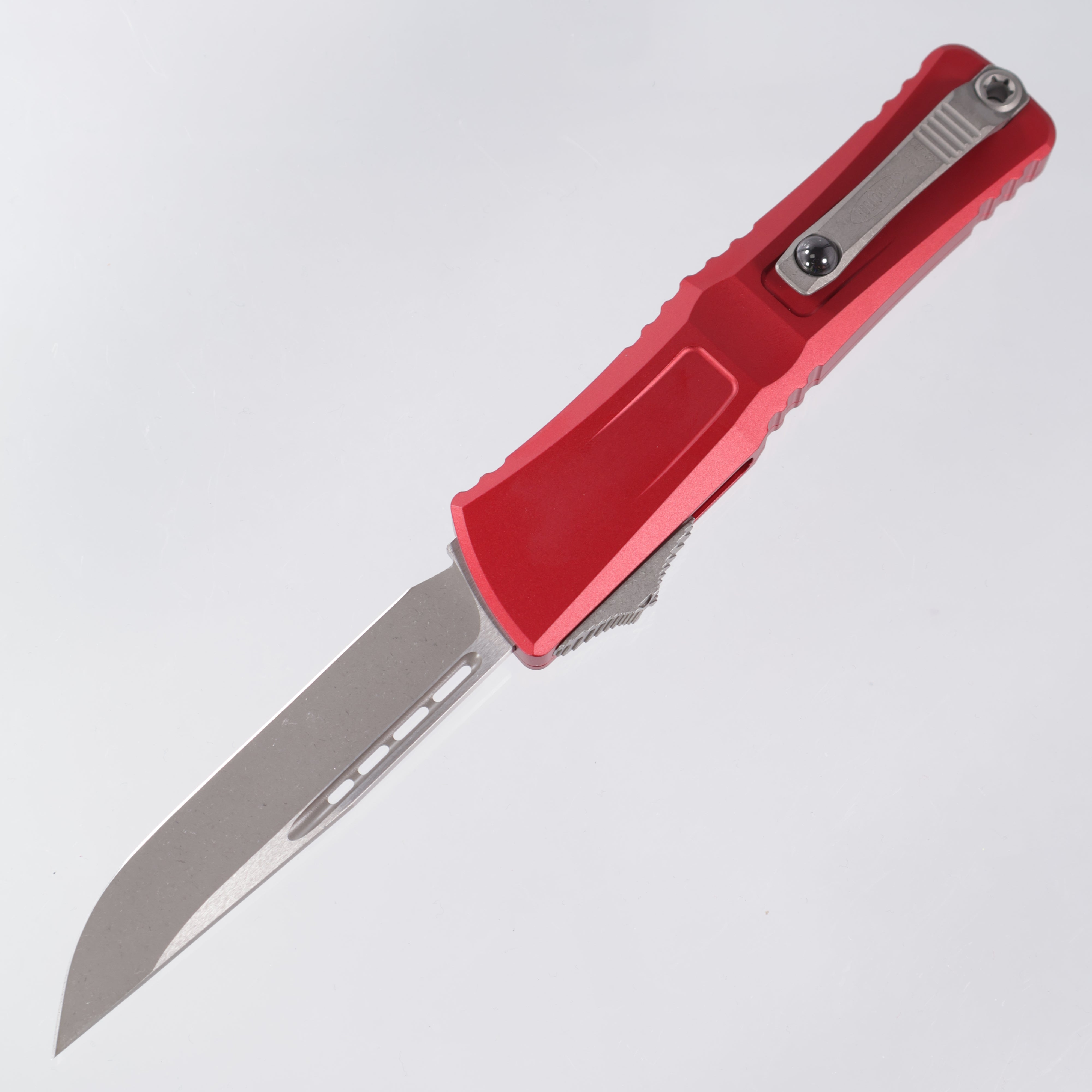 Microtech Combat Troodon Gen 3 - Apocalyptic Standard, Single Edge M390MK - Red Aluminum - Gen III 1143-10 APRD