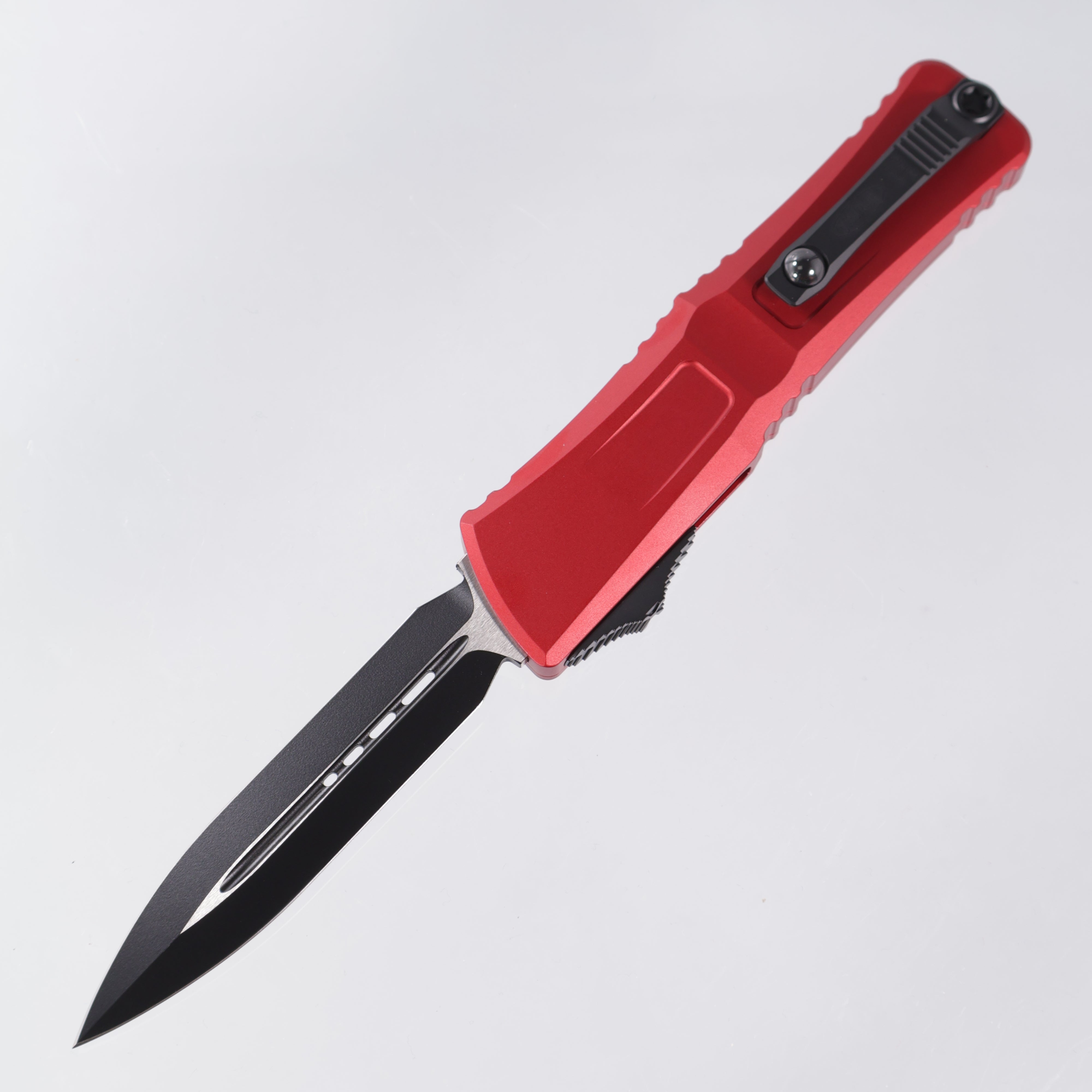 Microtech Combat Troodon Gen 3 - Black Double Edge M390MK - Red Aluminum - Gen III 1142-1 RD