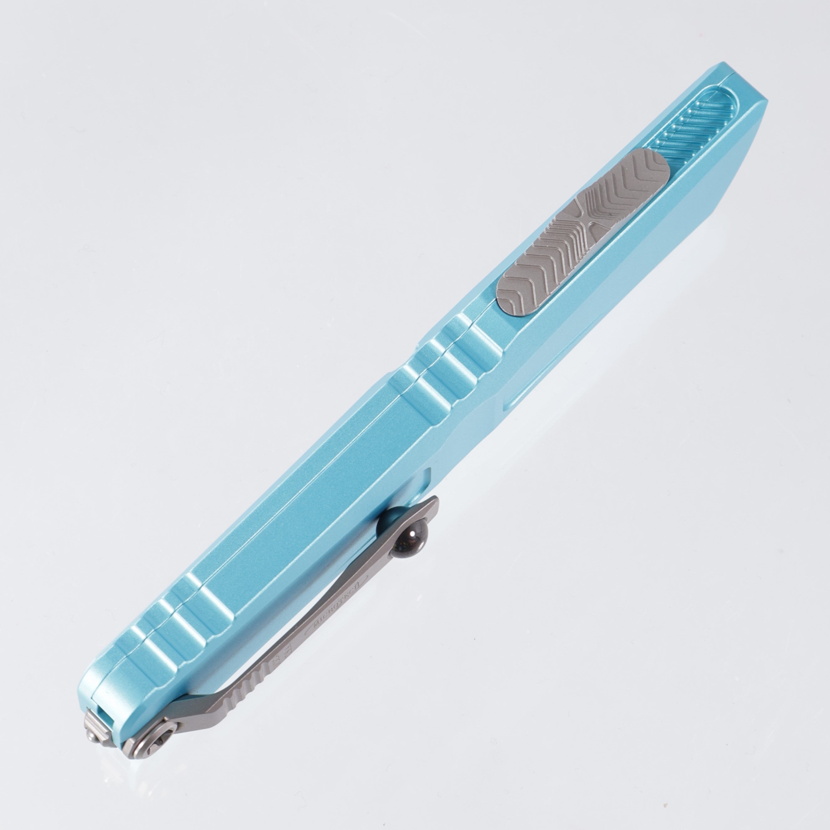 Microtech Combat Troodon Gen 3 - Single Edge Stonewash Partial Serrate M390MK - Turquoise Aluminum - Gen III 1143-11 TQ