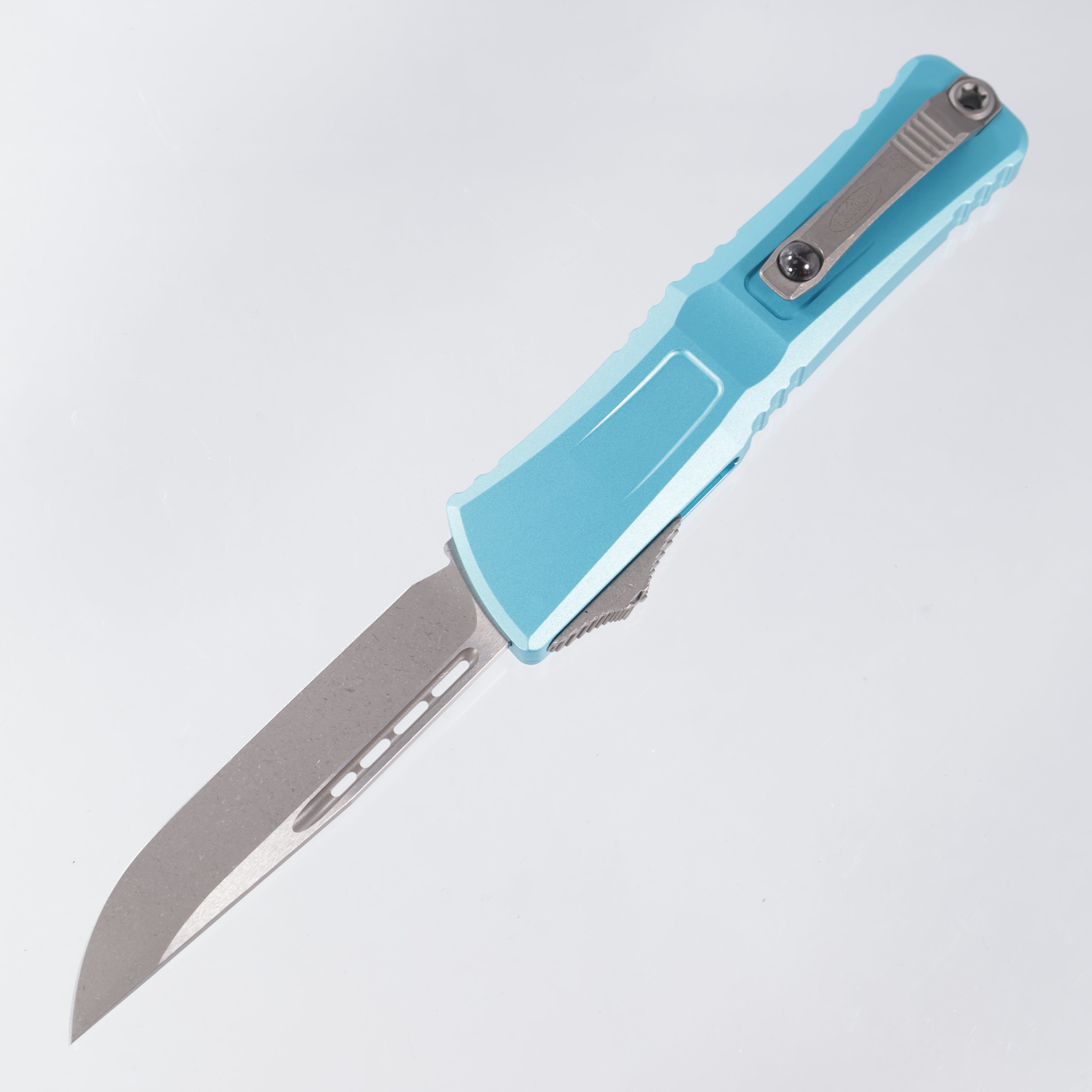 Microtech Combat Troodon Gen 3 - Apocalyptic Single Edge M390MK - Turquoise Aluminum - Gen III 1143-10 APTQ