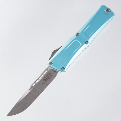 Microtech Combat Troodon Gen 3 - Single Edge Stonewash M390MK - Turquoise Aluminum - Gen III 1143-10 TQ