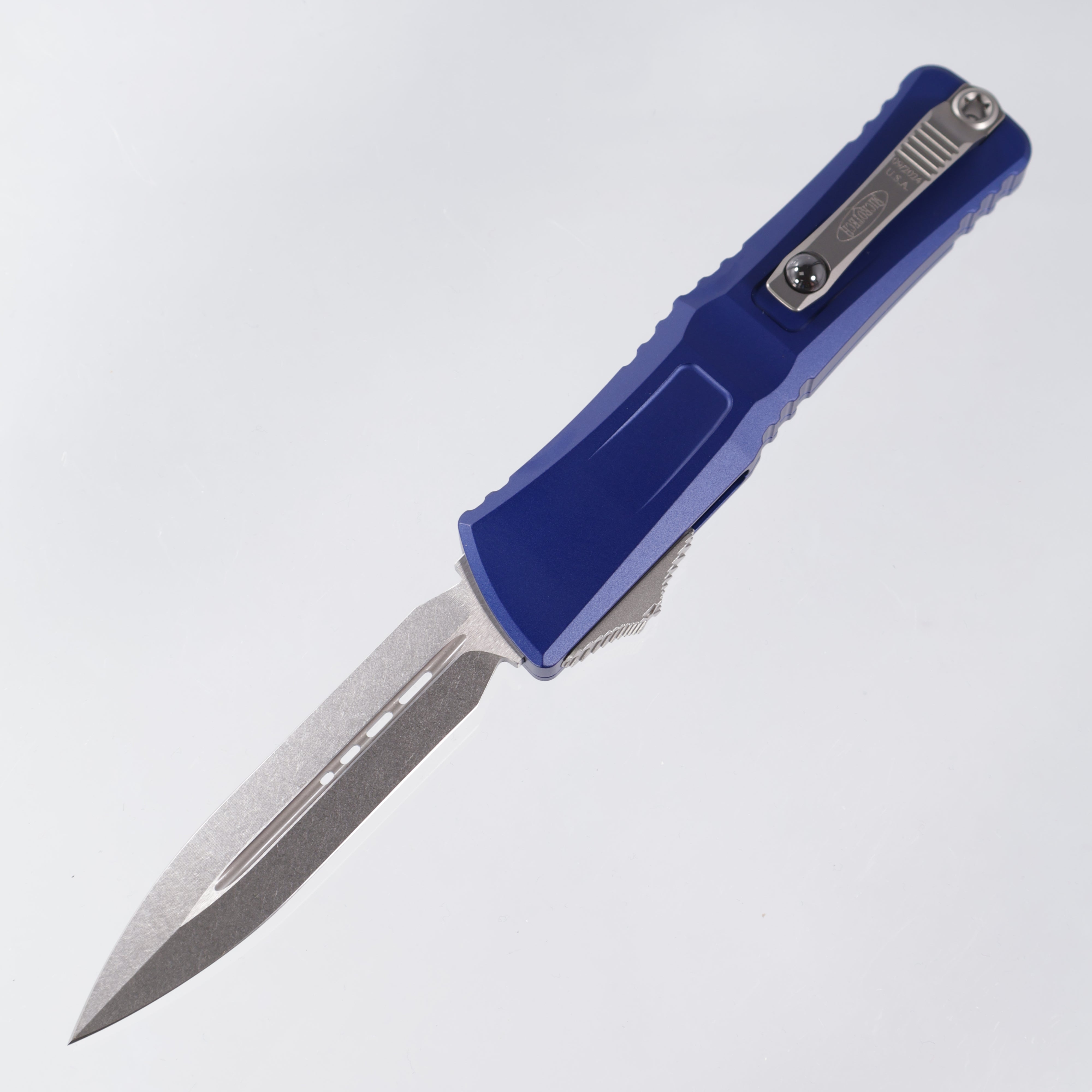 Microtech Combat Troodon Gen 3 - Double Edge Stonewash M390MK - Navy Blue Aluminum - Gen III 1142-10 NA