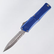 Microtech Combat Troodon Gen 3 - Double Edge Stonewash, Partial Serrate M390MK - Navy Blue Aluminum - Gen III 1142-11 NA
