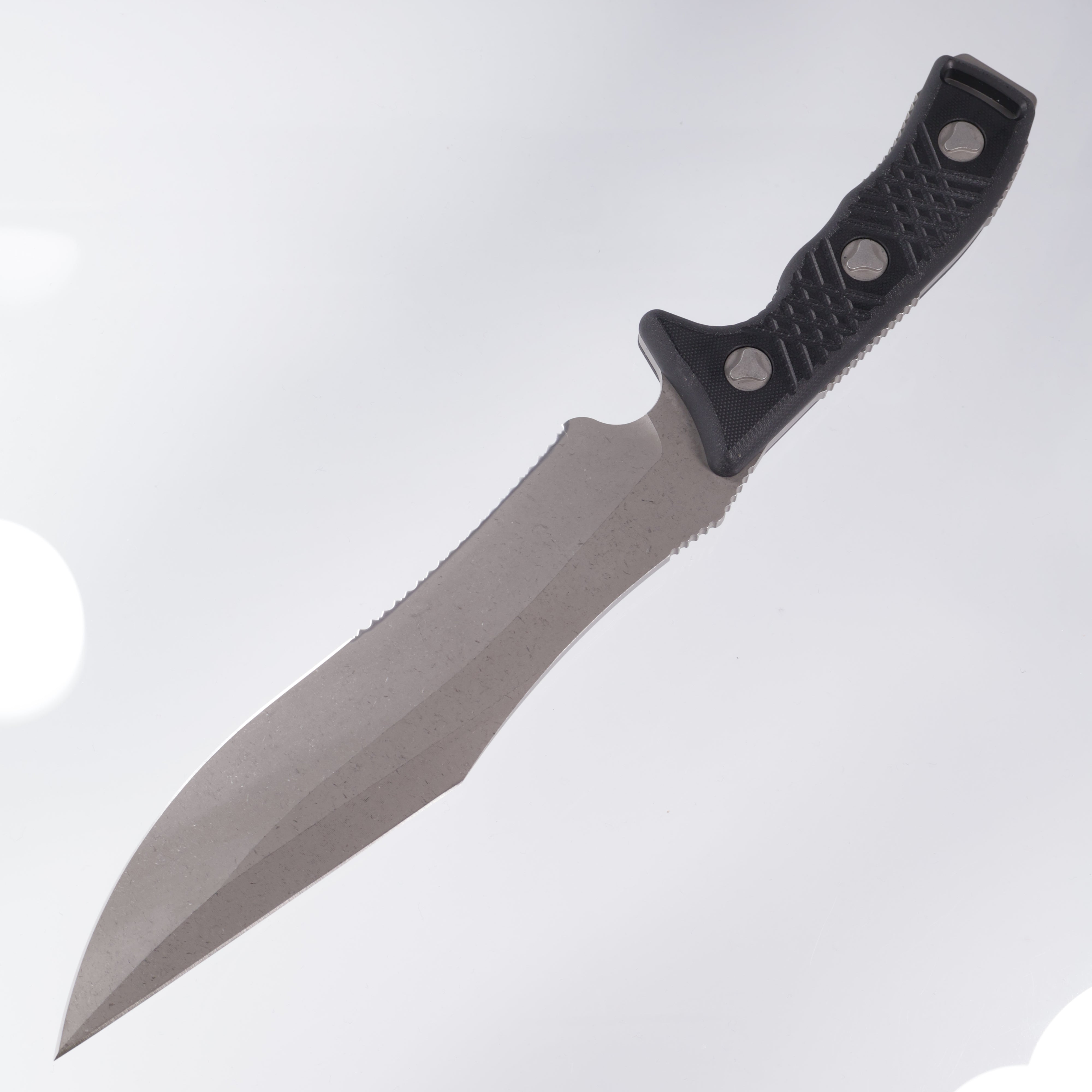 Microtech Arbiter - Apocalyptic Standard, Partial Serrate M390 - Milled G10 Handle - 104-11 AP