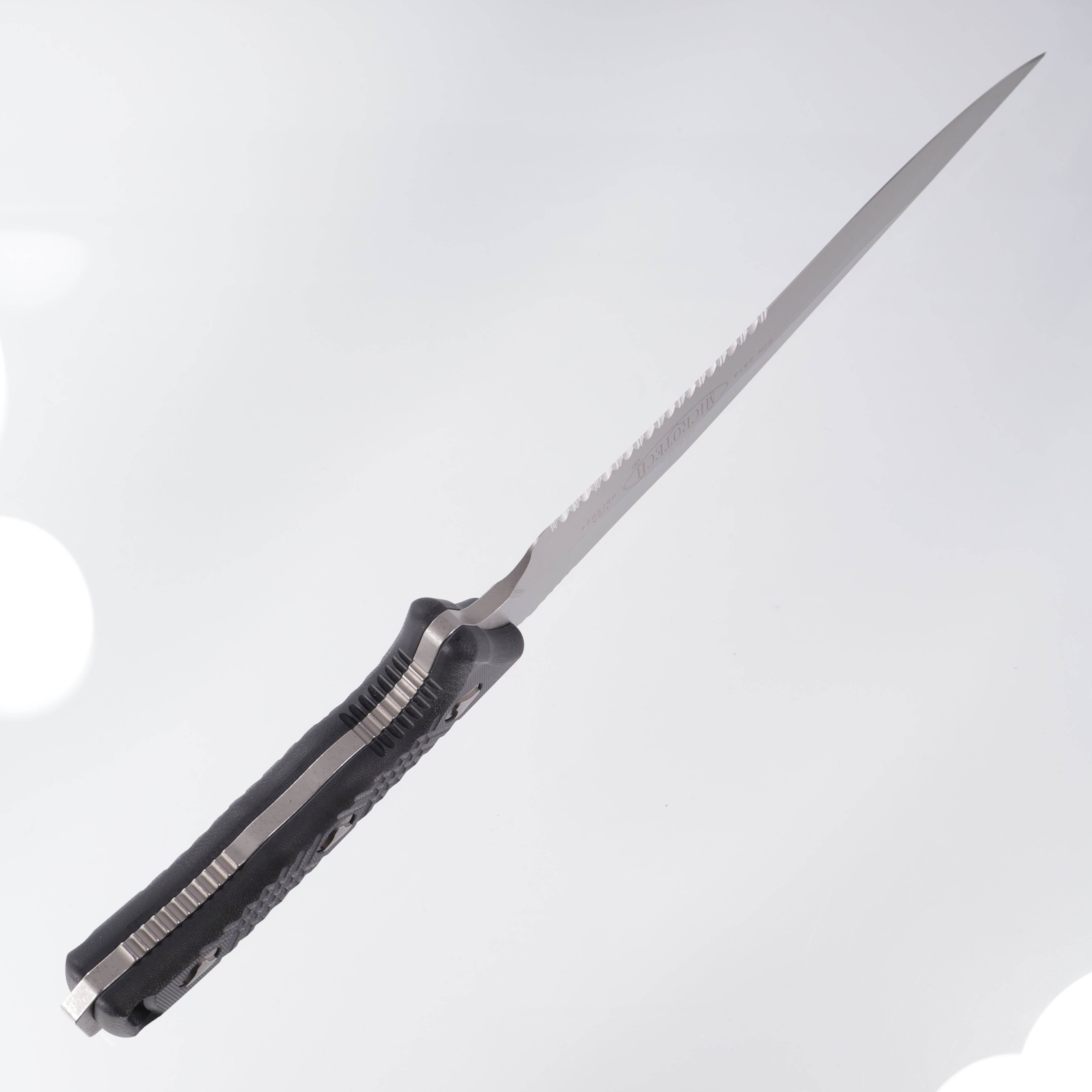 Microtech Arbiter - Apocalyptic Standard, Partial Serrate M390 - Milled G10 Handle - 104-11 AP