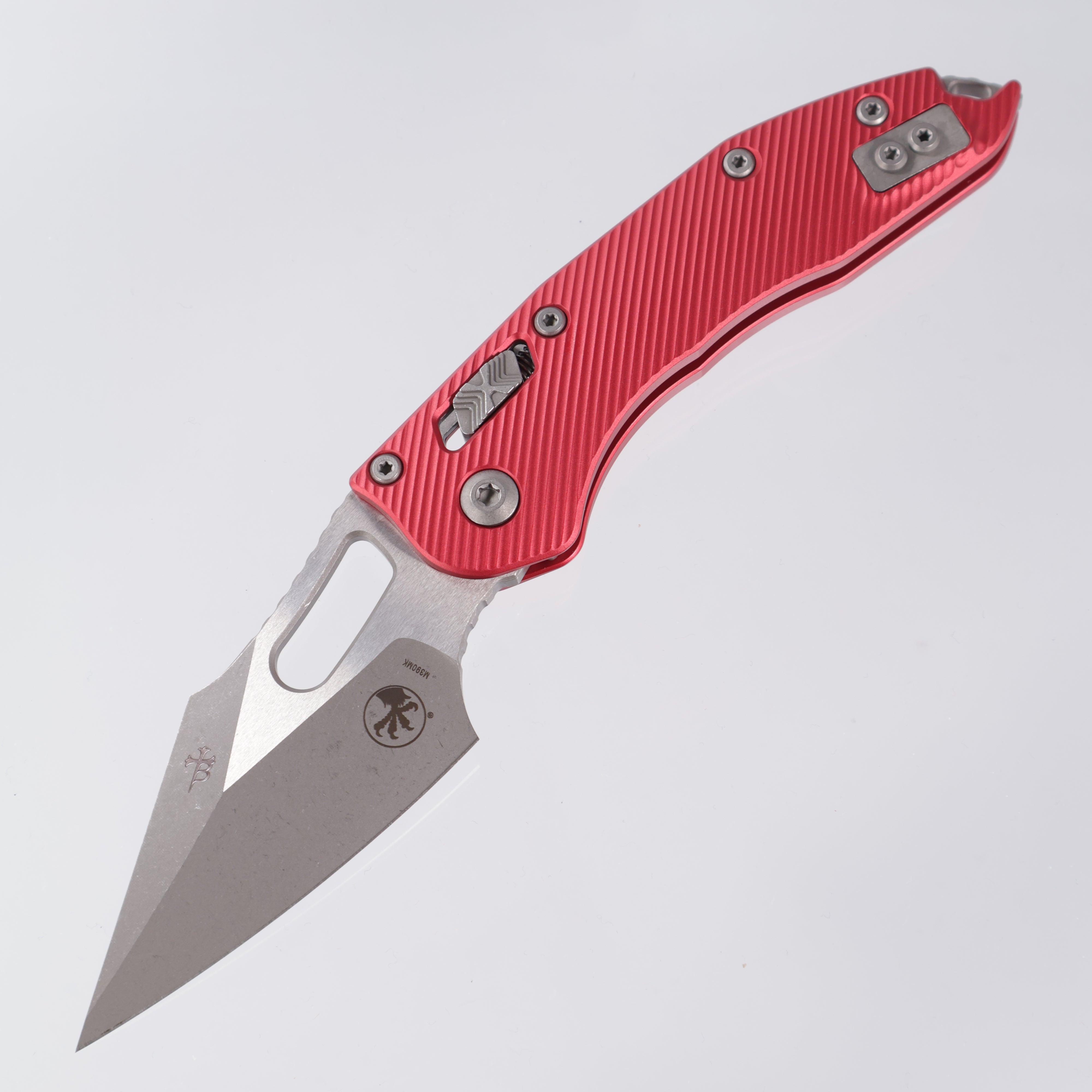 Microtech Stitch Manual - Red Fluted Aluminum - Apocalyptic Standard M390MK - 169RL-10 APFLRD