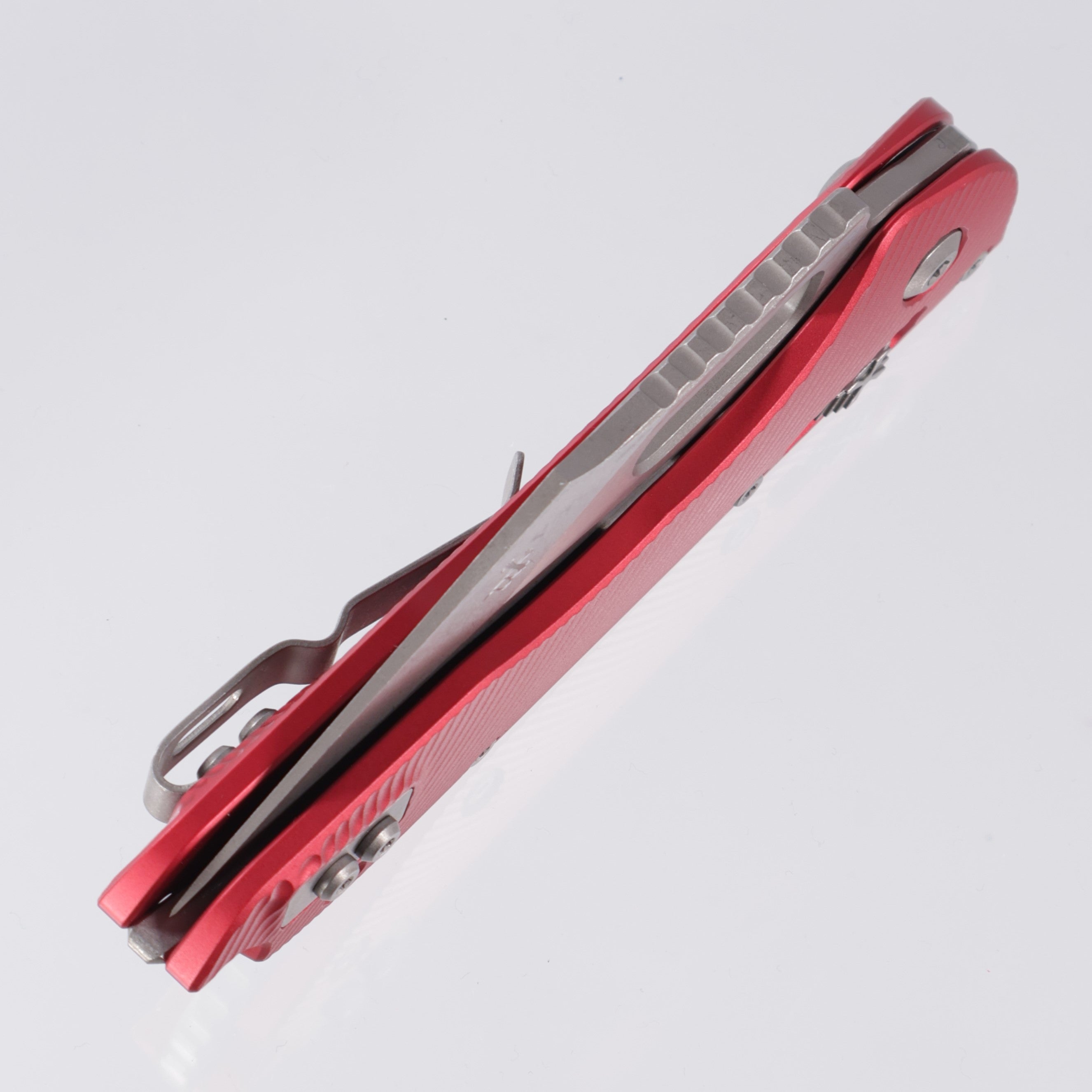 Microtech Stitch Manual - Red Fluted Aluminum - Apocalyptic Standard M390MK - 169RL-10 APFLRD