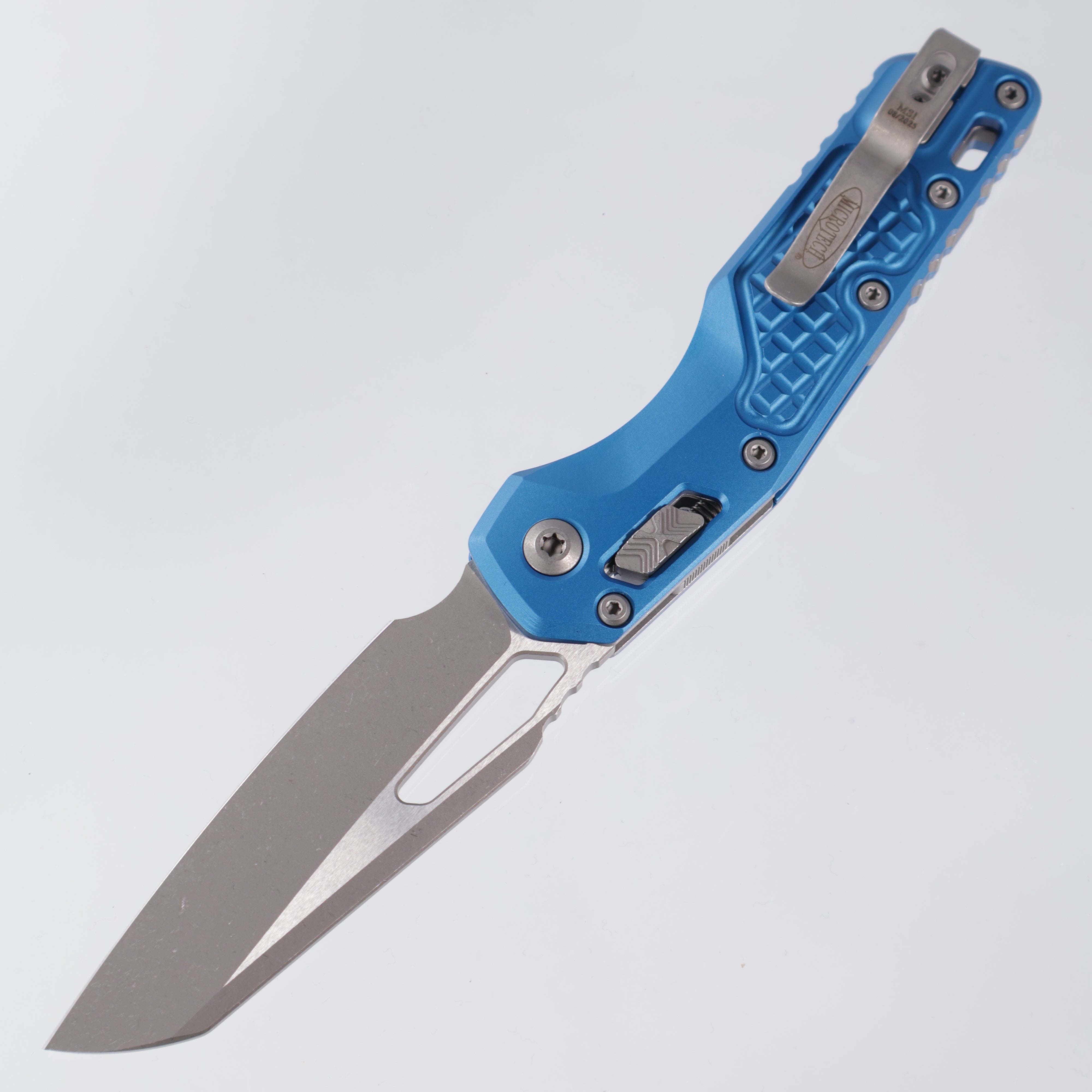 Microtech MSI - Blue Frag Aluminum - Apocalyptic Standard M390MK - 210-10 APFRBL