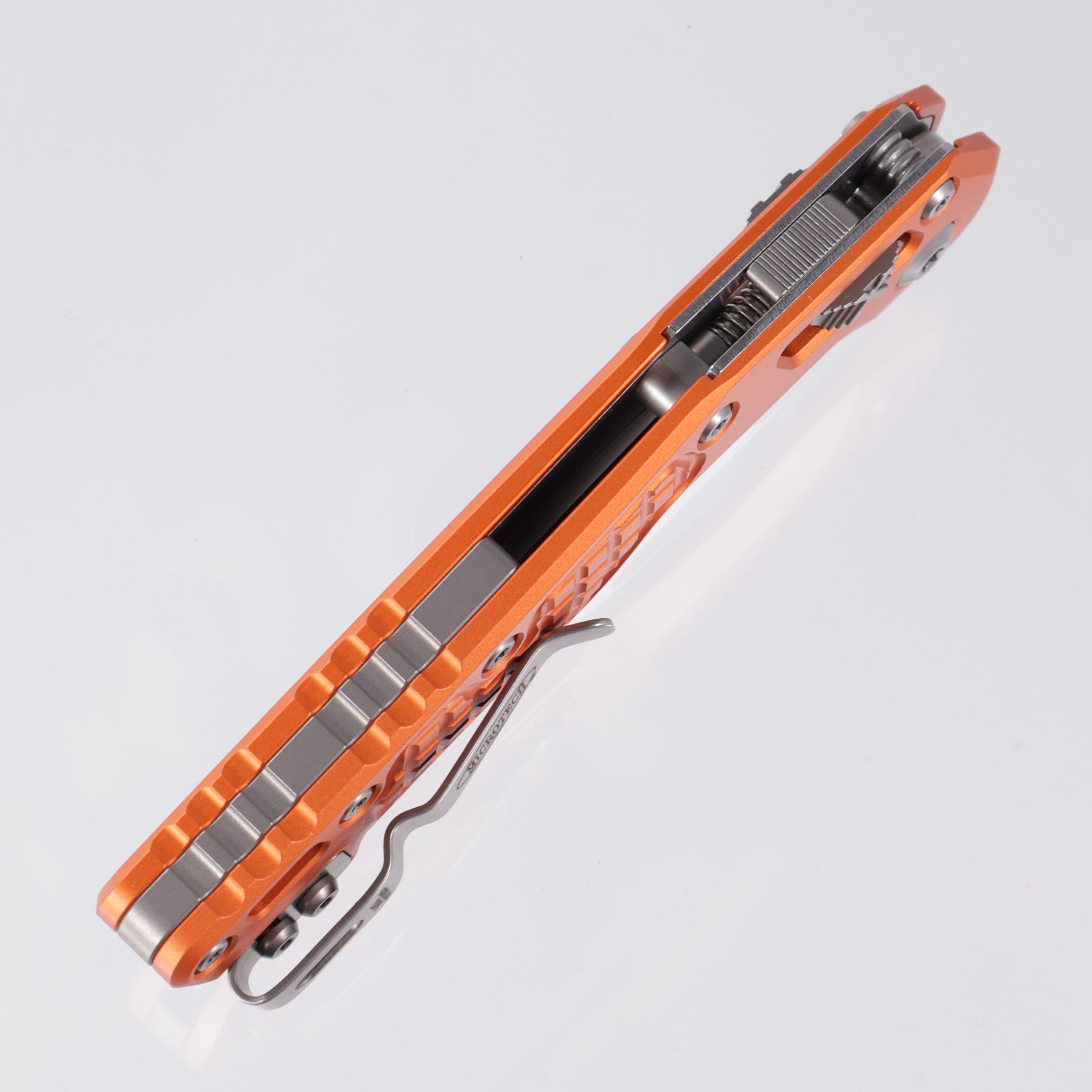 Microtech MSI - Orange Frag Aluminum - Stonewash M390MK - 210-10 FROR