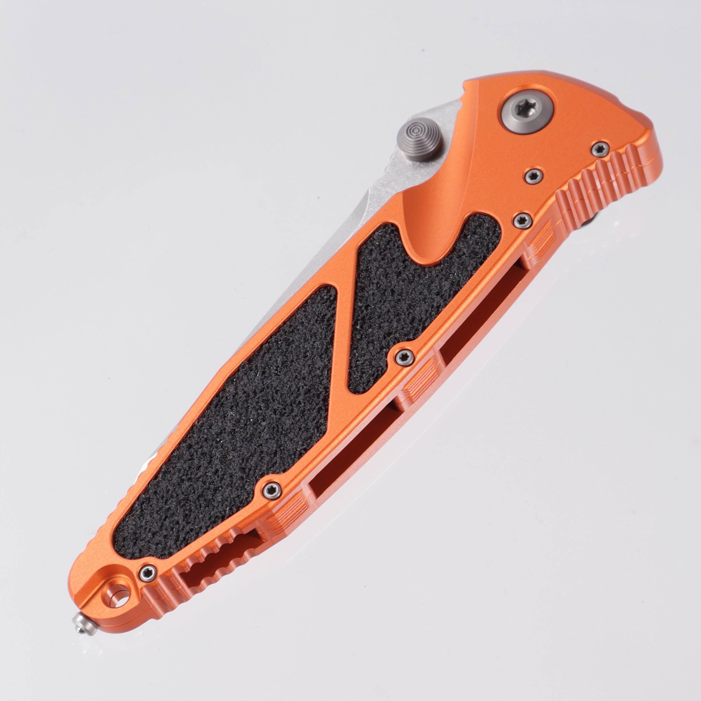 Microtech Socom Manual - Orange Aluminum - Tanto, Stonewash M390MK - 161-10 OR