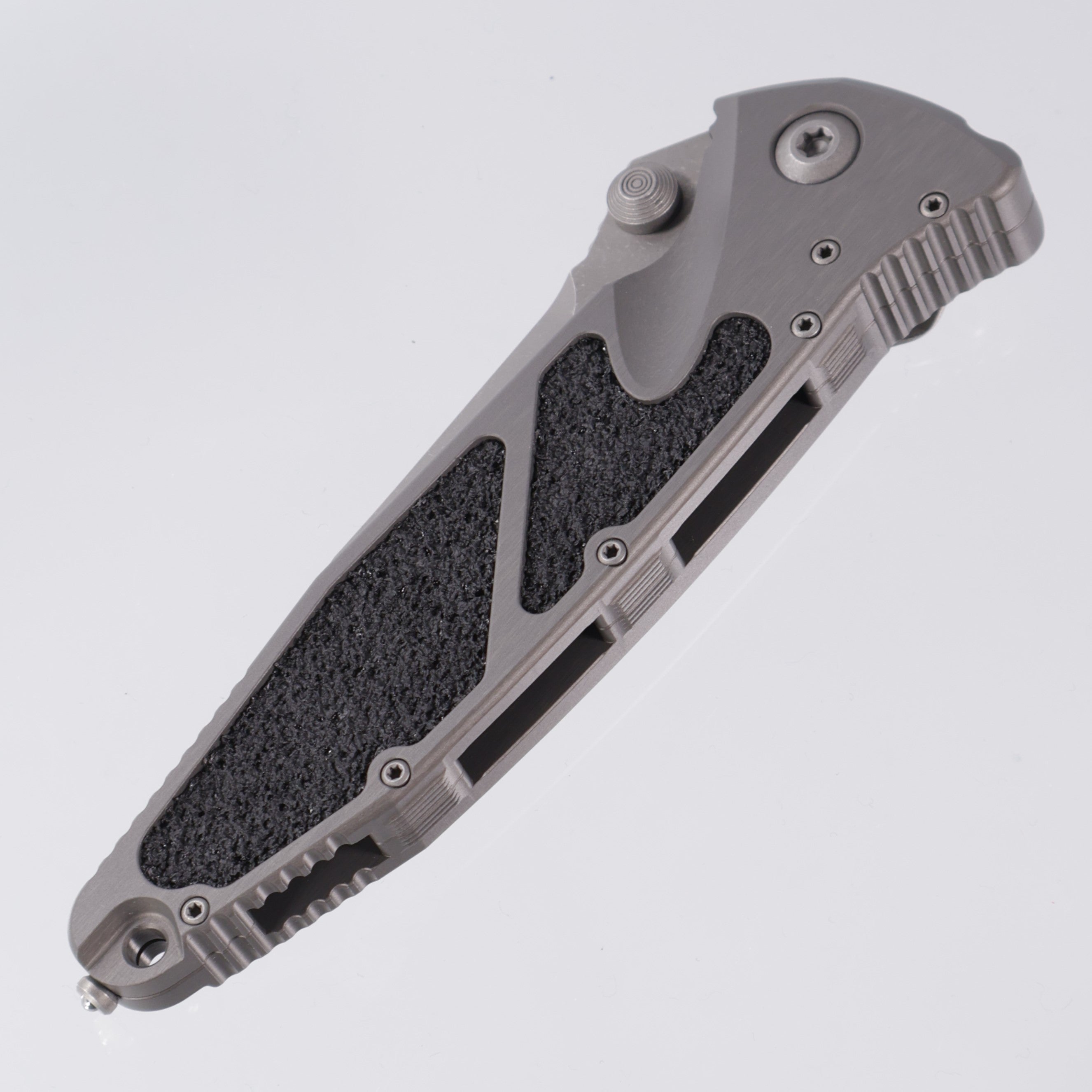 Microtech Socom Manual - Natural Clear Aluminum - Single Edge, Apocalyptic M390MK - 160-10 APNC