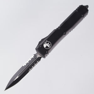 Microtech Ultratech - Black Aluminum - Black Partial Serrate M390 - 122-2T