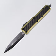 Microtech Daytona - Double Edge OD Green Aluminum w/ Carbon Fiber Inlays - Signature Series - 126-1 ODCFIS