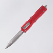 Microtech Dirac - Red Aluminum - Stonewash M390 - 225-10 RD
