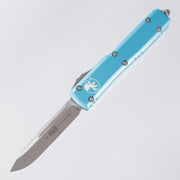 Microtech Ultratech - Turquoise Aluminum - Single Edge Apocalyptic M390 - 121-10 APTQ