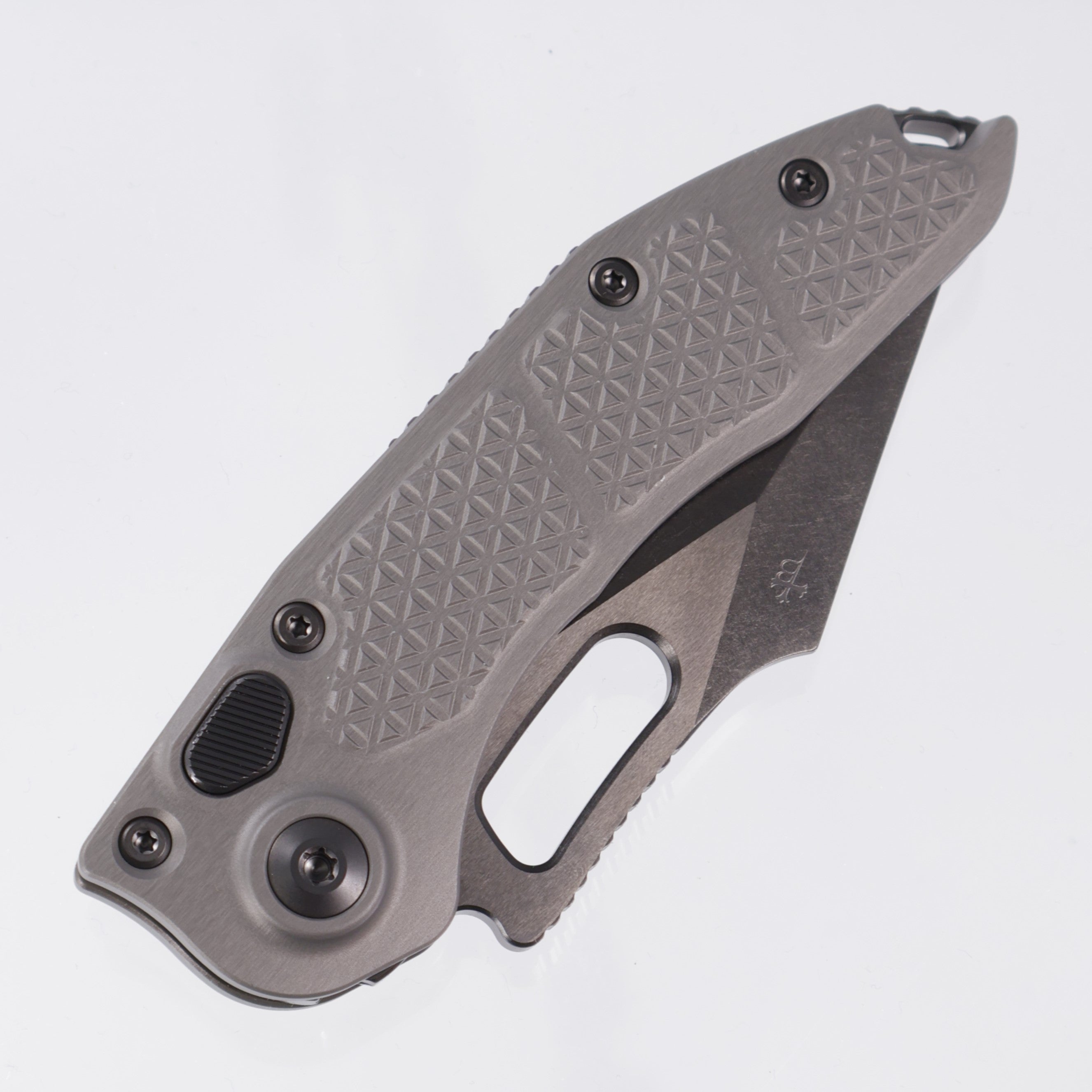 Microtech Stitch Auto - Signature Series - Natural Clear Aluminum - DLC M390MK, DLC Hardware - 169-1 DLCTNCS