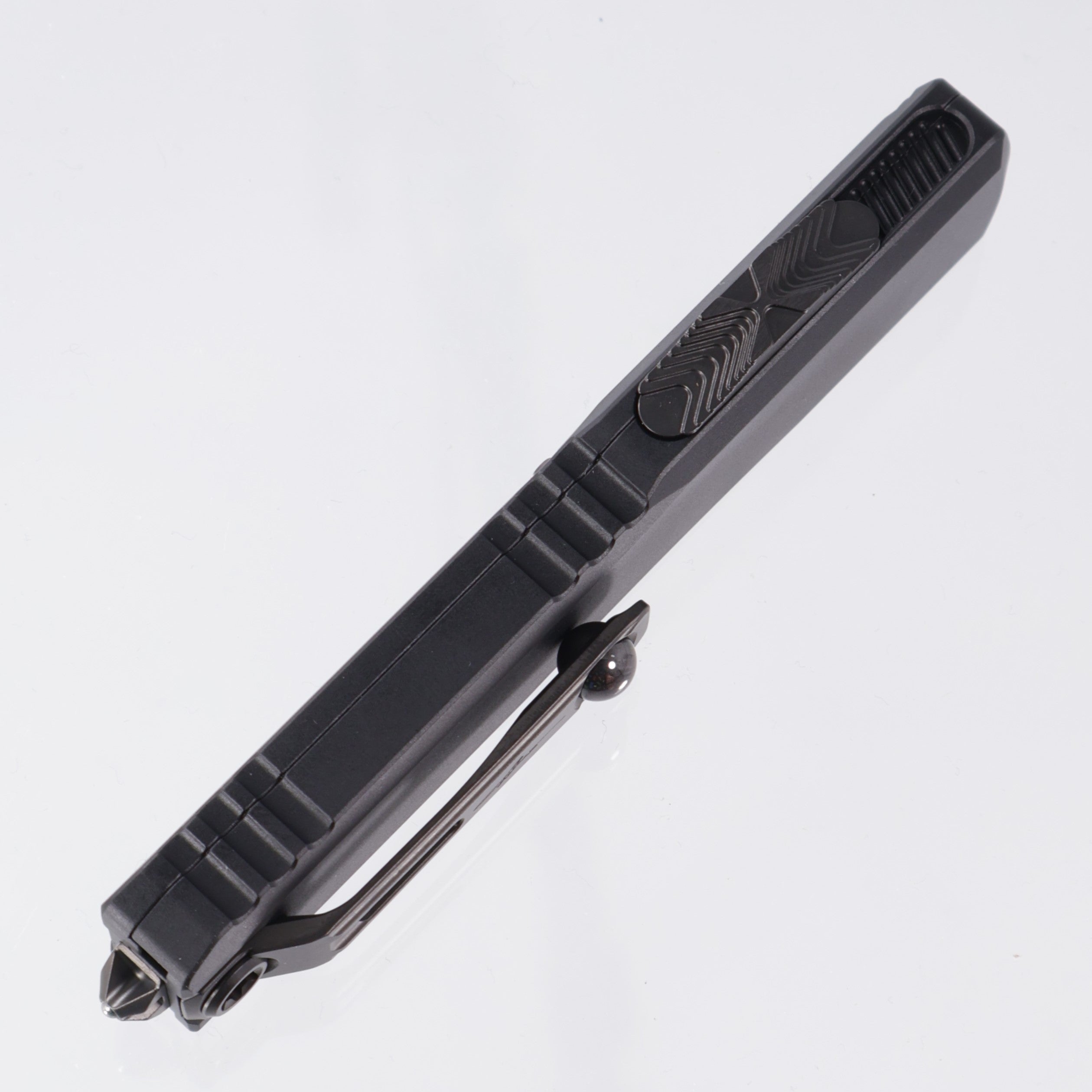 Microtech Ultratech ZBP - Shadow Signature Series - Black w/ DLC Hardware - DLC Double Edge Full Serrate M390MK - 1122-3 DLCTSH