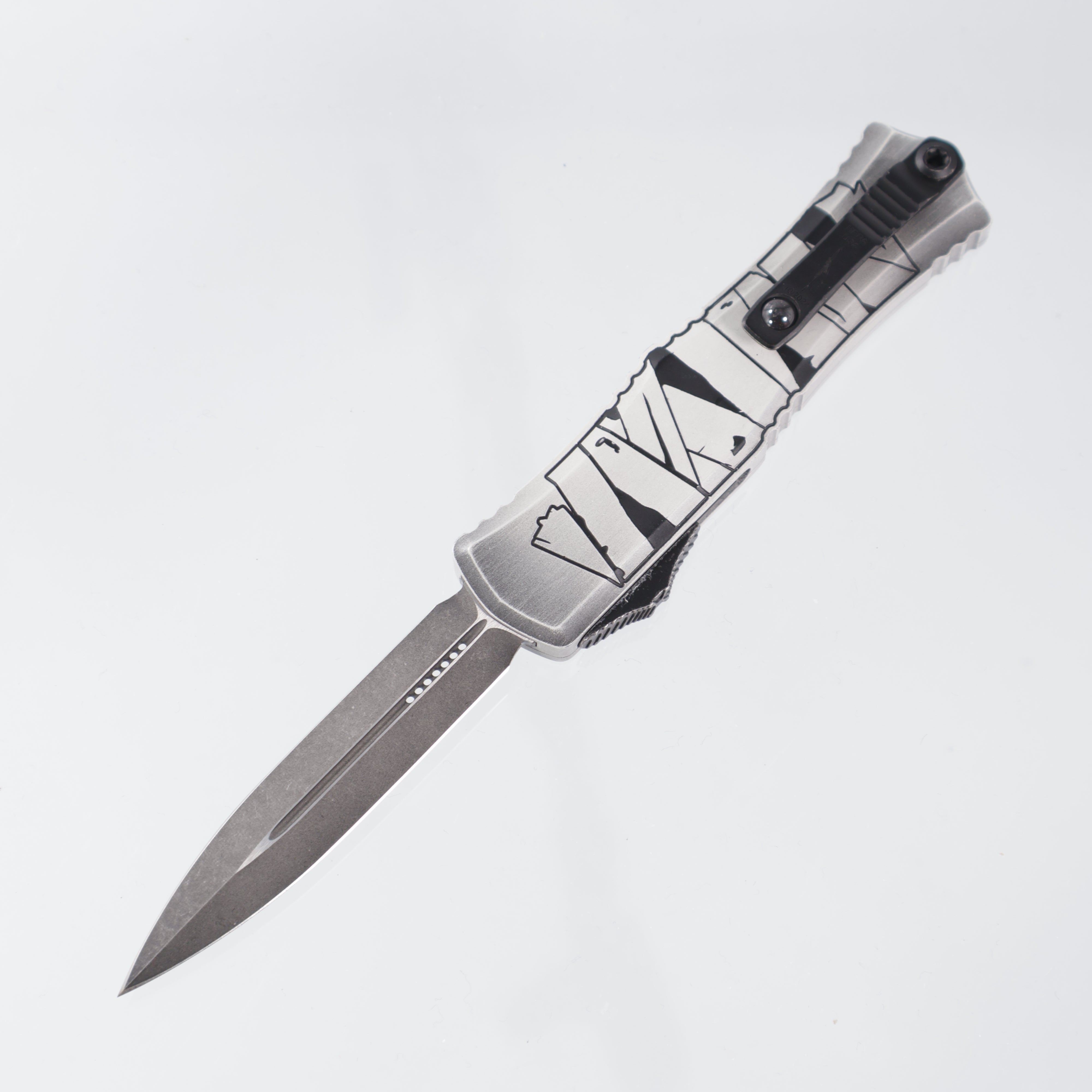 Microtech Hera 2 Mini - Mummy Wrap Halloween - Apocalyptic Double Edge M390MK - Signature Series - Hera II Mini 1702M-1 HWMYS