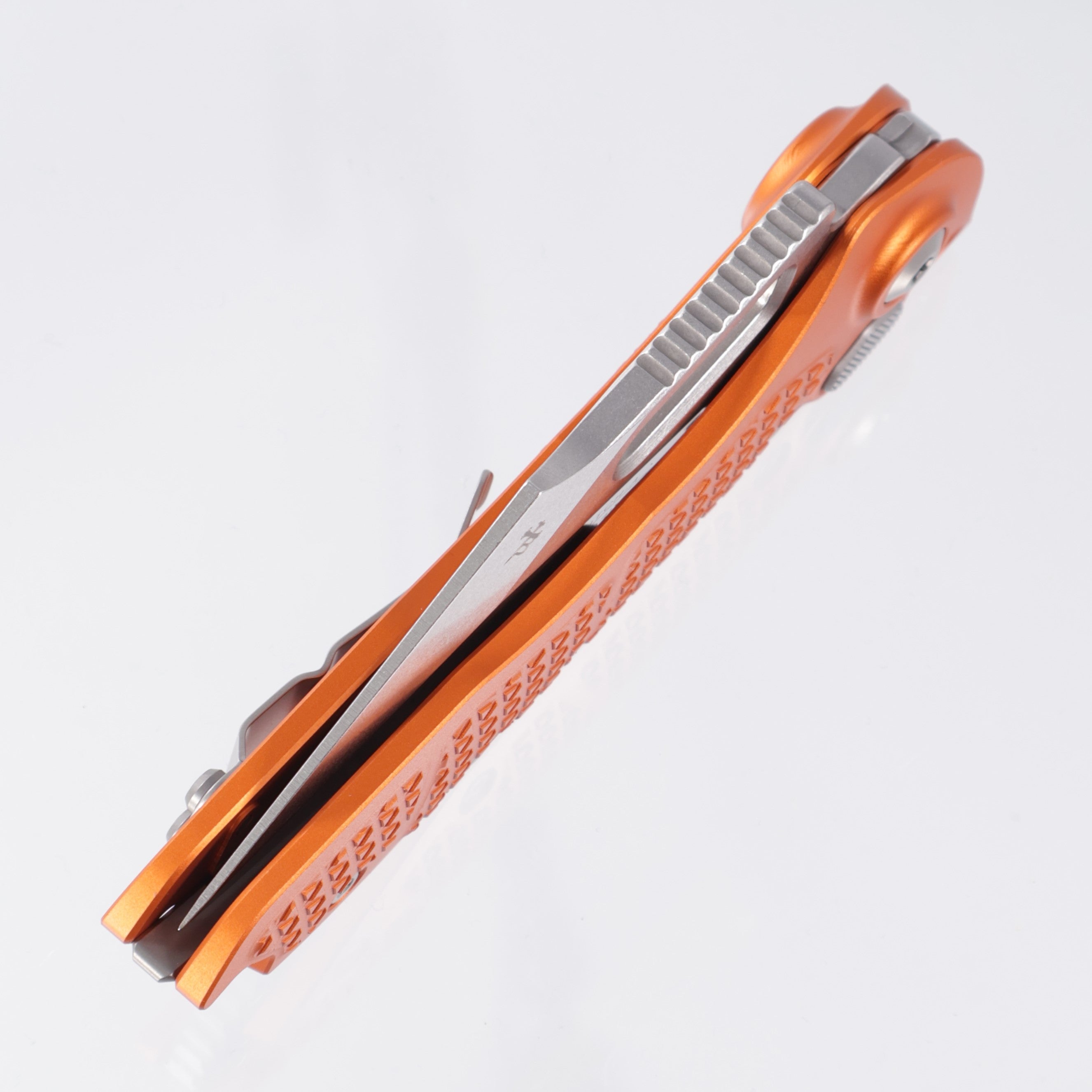 Microtech Stitch Auto - Orange Aluminum - Stonewash Partial Serrate M390MK - 169-11 OR