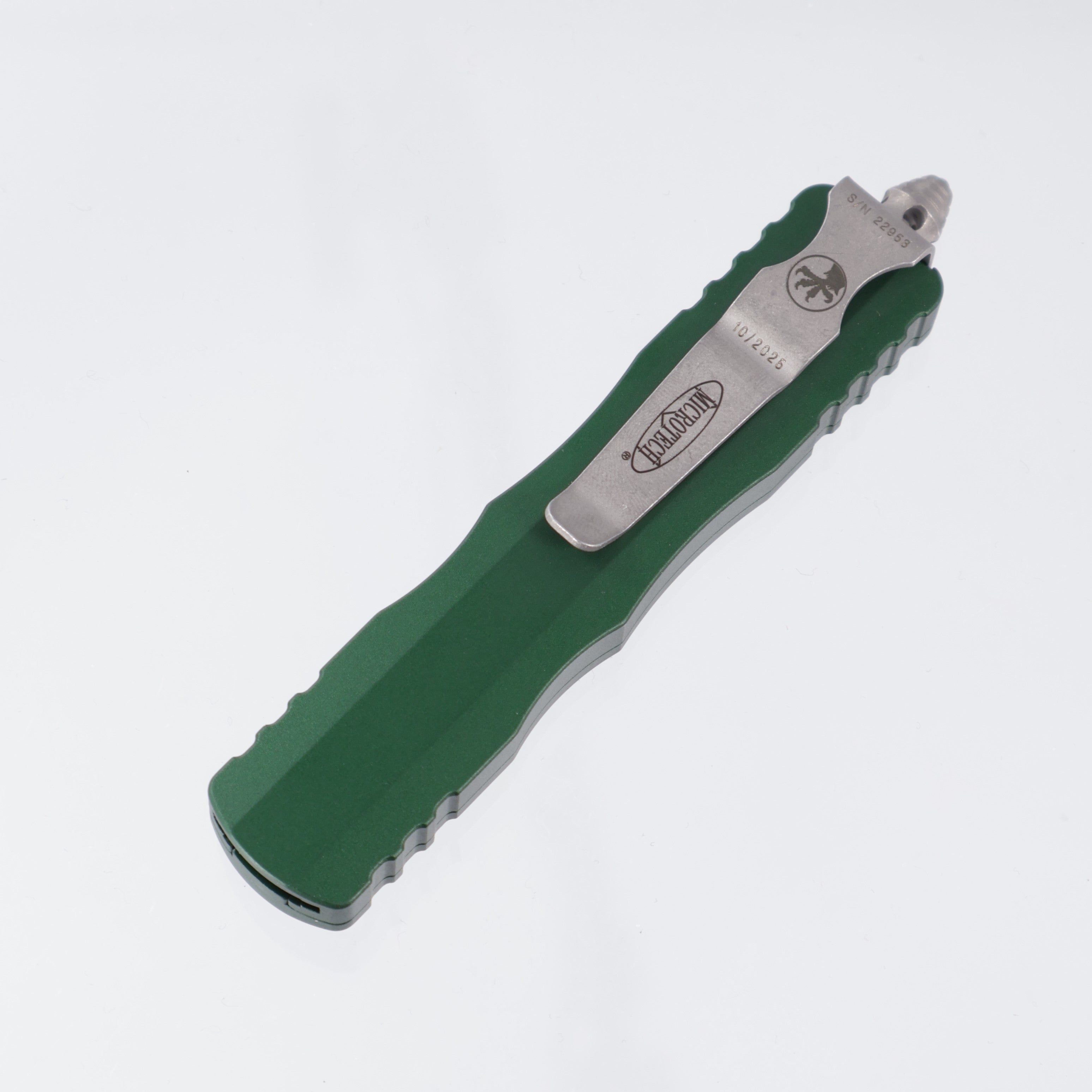 Microtech Dirac - Emerald Green - Double Edge Apocalyptic M390 - 255-10 APEG