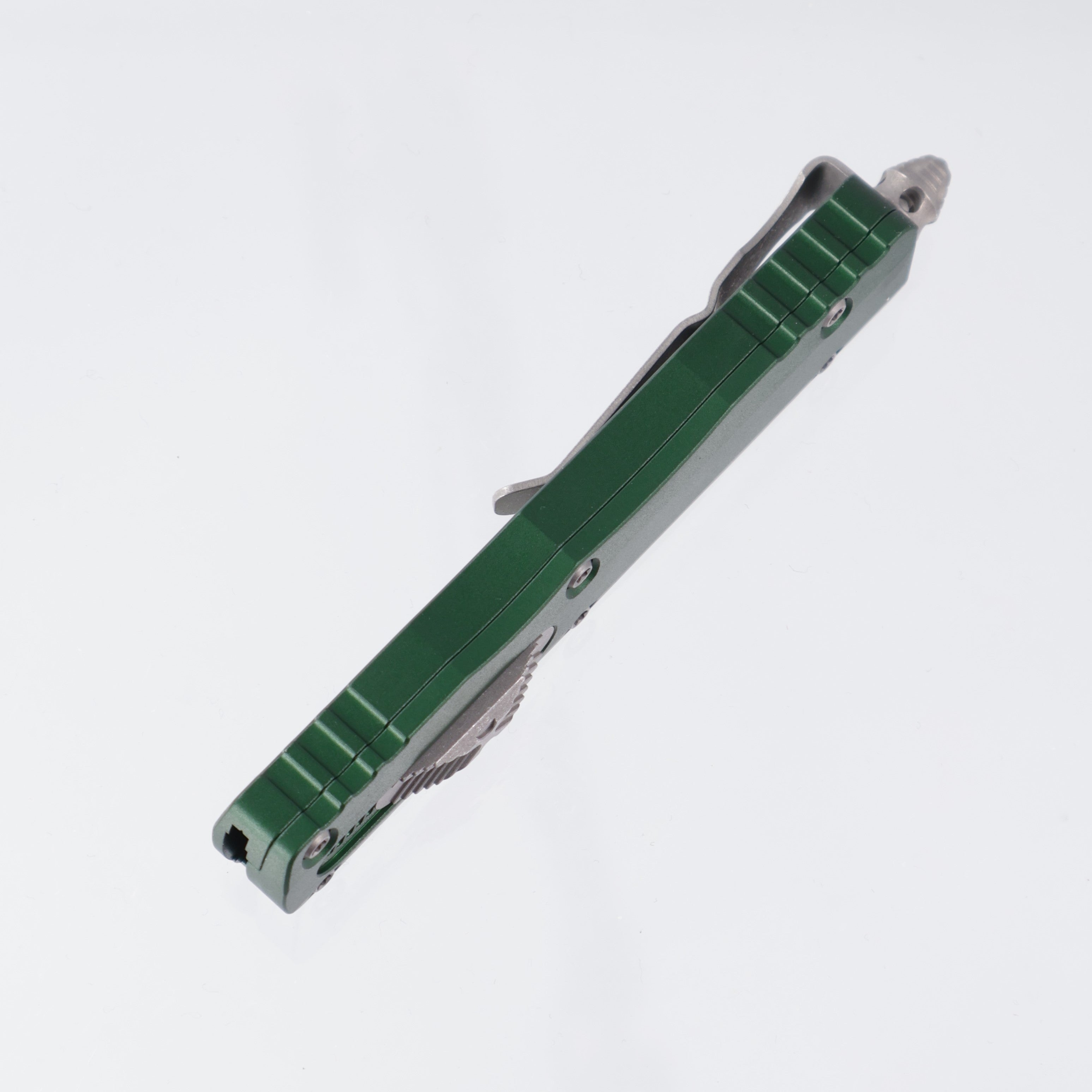 Microtech Dirac - Emerald Green - Double Edge Apocalyptic M390 - 255-10 APEG
