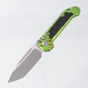 Microtech LUDT Gen 3 Tanto Zombie-Tech - Green Aluminum w/ Blood Splatter - Stonewash M390MK - 1135-10 Z
