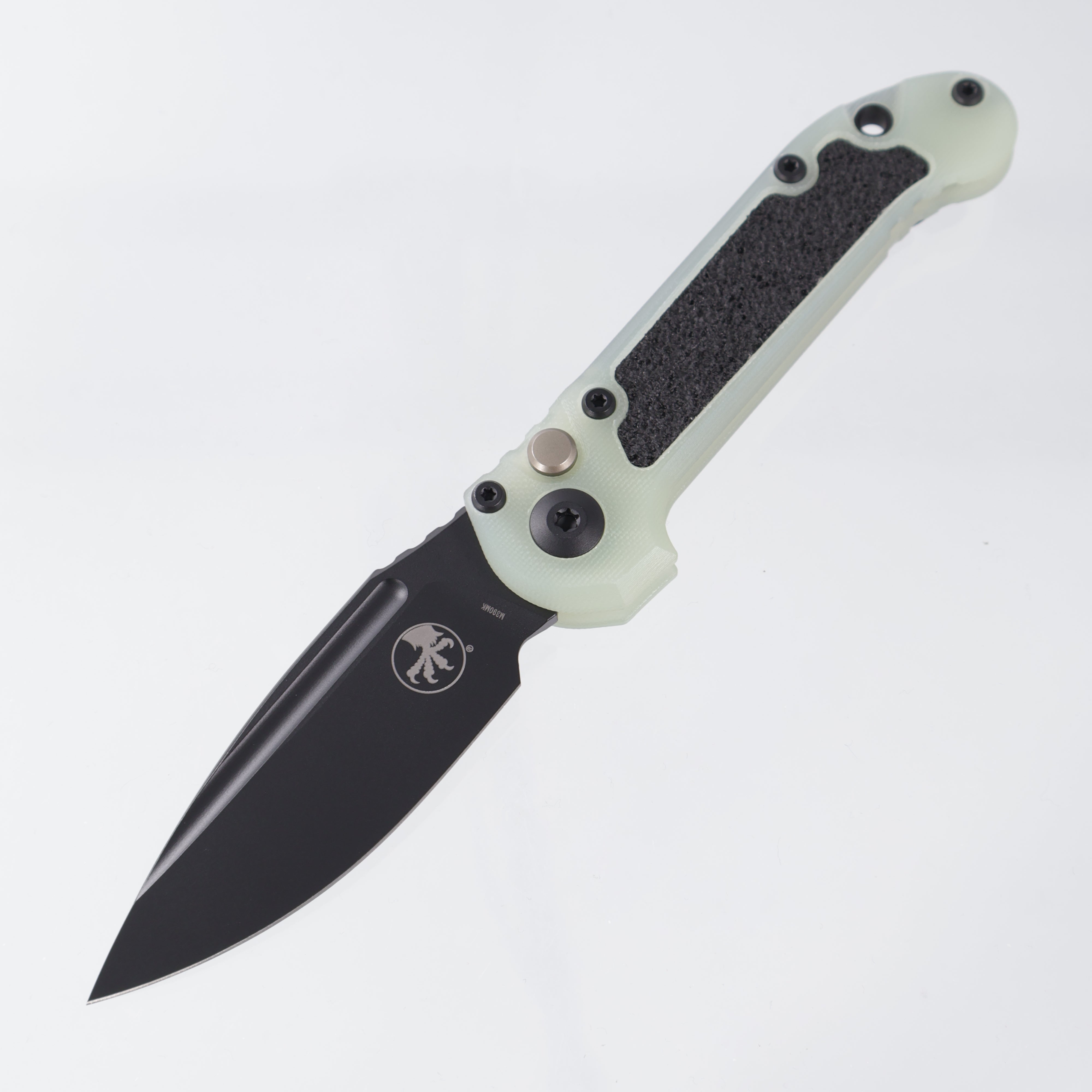 Microtech LUDT Gen 3 Single Edge - Jade G10 - Black Tactical M390MK - Signature Series - 1135-1 GTJGS-X4