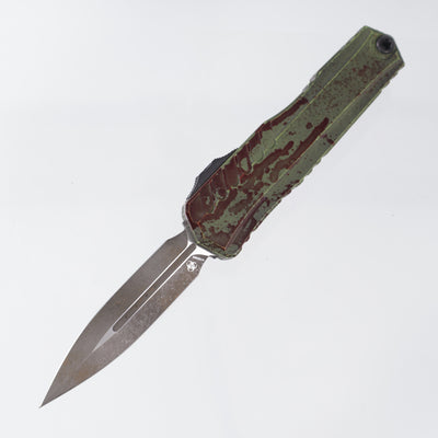 Microtech Cypher II Double Edge Signature Series - Outbreak Aluminum - Outbreak M390MK  - 1242-1 OBS
