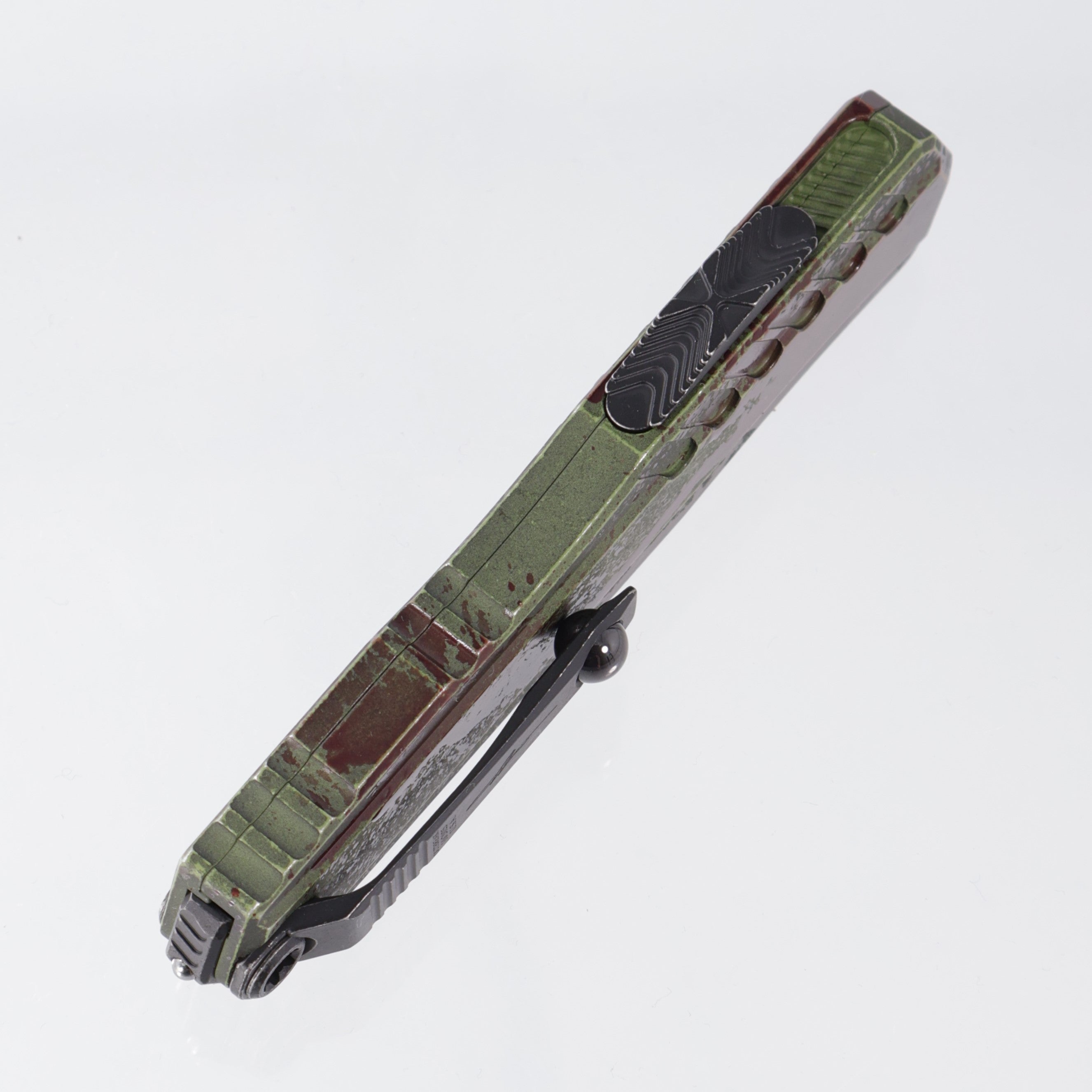 Microtech Cypher II Double Edge Signature Series - Outbreak Aluminum - Outbreak M390MK  - 1242-1 OBS