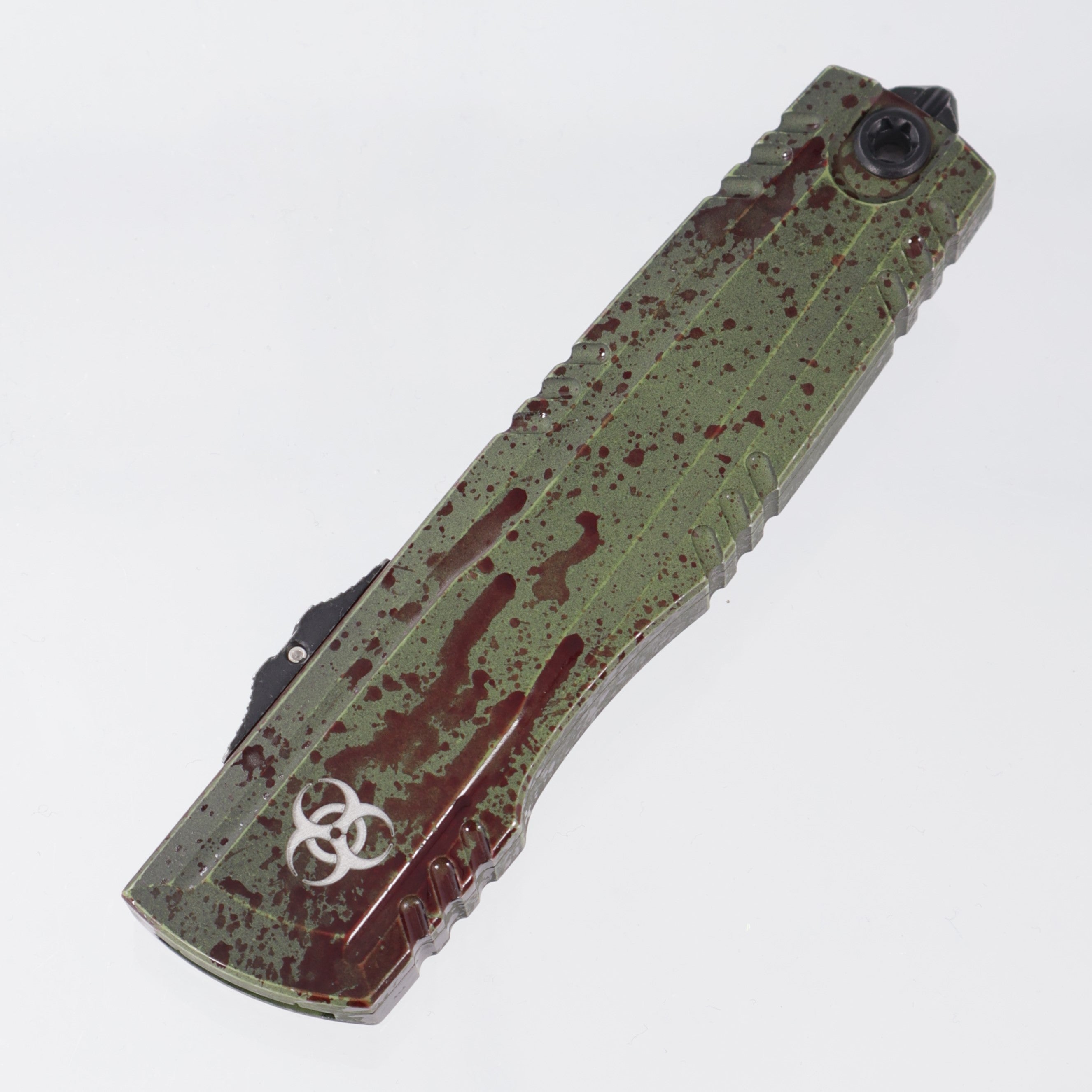 Microtech Luminary ZBP Double Edge Signature Series - Outbreak Aluminum w/ Deep Engraving - Outbreak Finish M390MK - 1270-1 ODBS