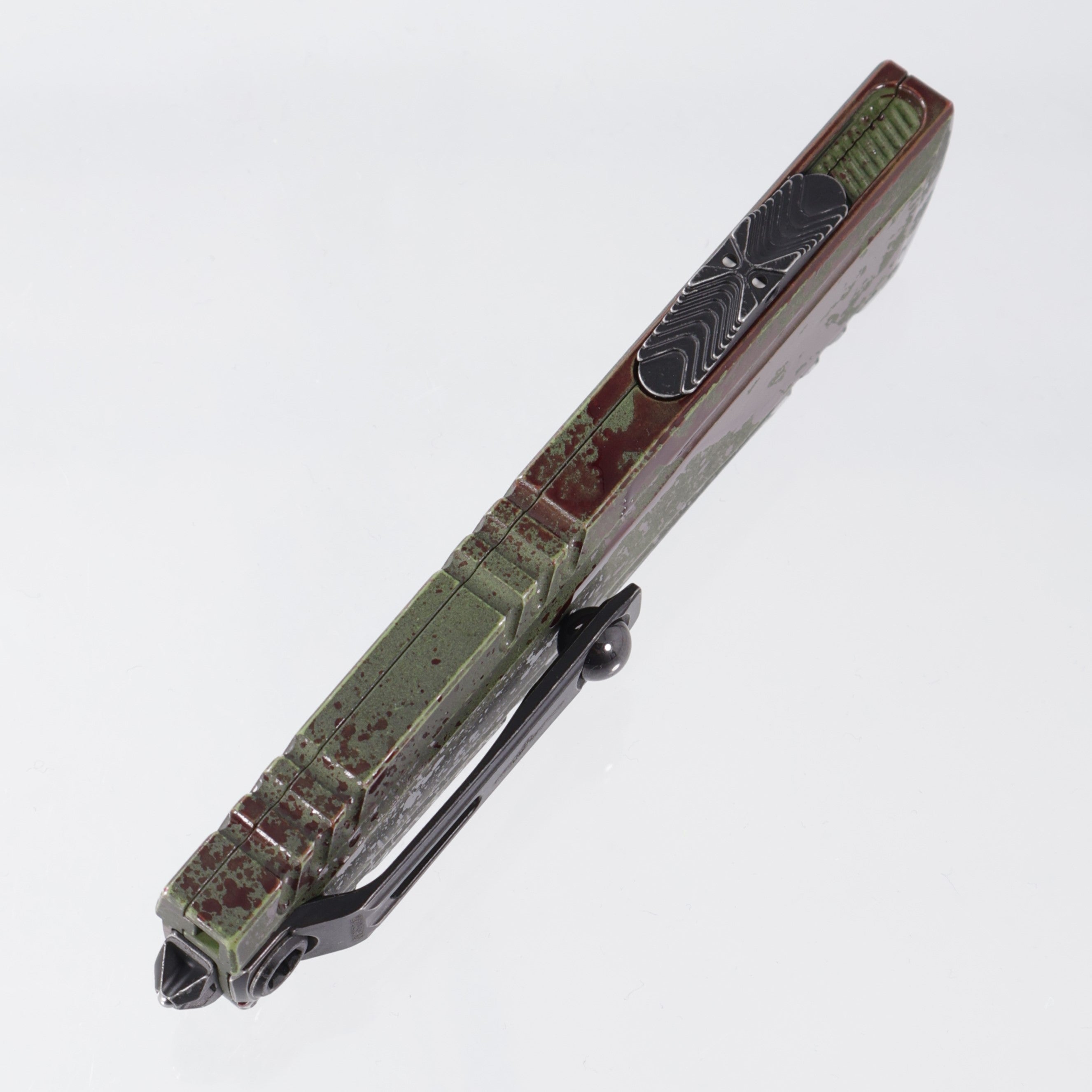 Microtech Luminary ZBP Double Edge Signature Series - Outbreak Aluminum w/ Deep Engraving - Outbreak Finish M390MK - 1270-1 ODBS