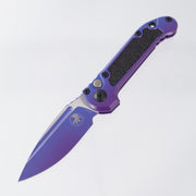 Microtech LUDT Gen III Single Edge Signature Series - Purple Aurora Aluminum - Aurora Cerakote M390MK - 1135-1 PUAUS-Z4