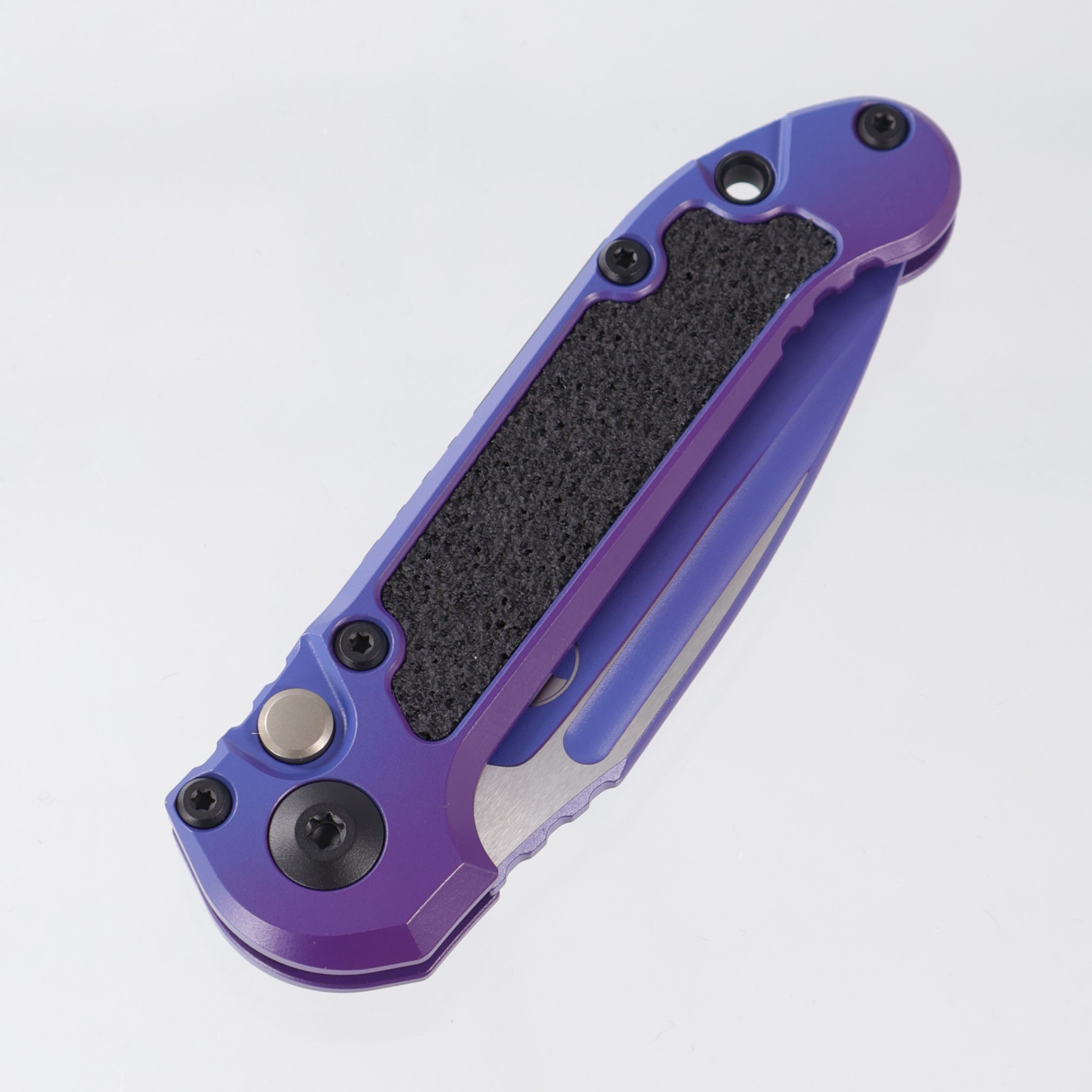 Microtech LUDT Gen III Single Edge Signature Series - Purple Aurora Aluminum - Aurora Cerakote M390MK - 1135-1 PUAUS-Z4