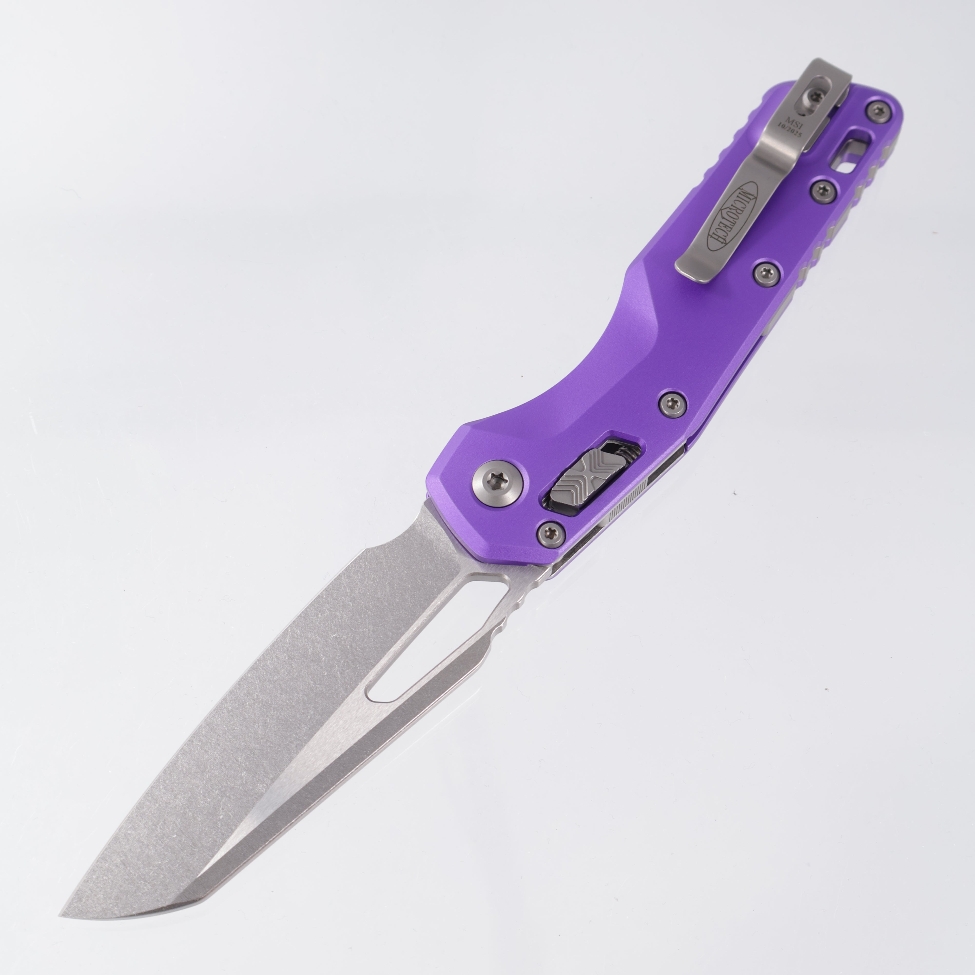 Microtech MSI - Purple Smooth Aluminum - Stonewash M390MK - 210-10 PU