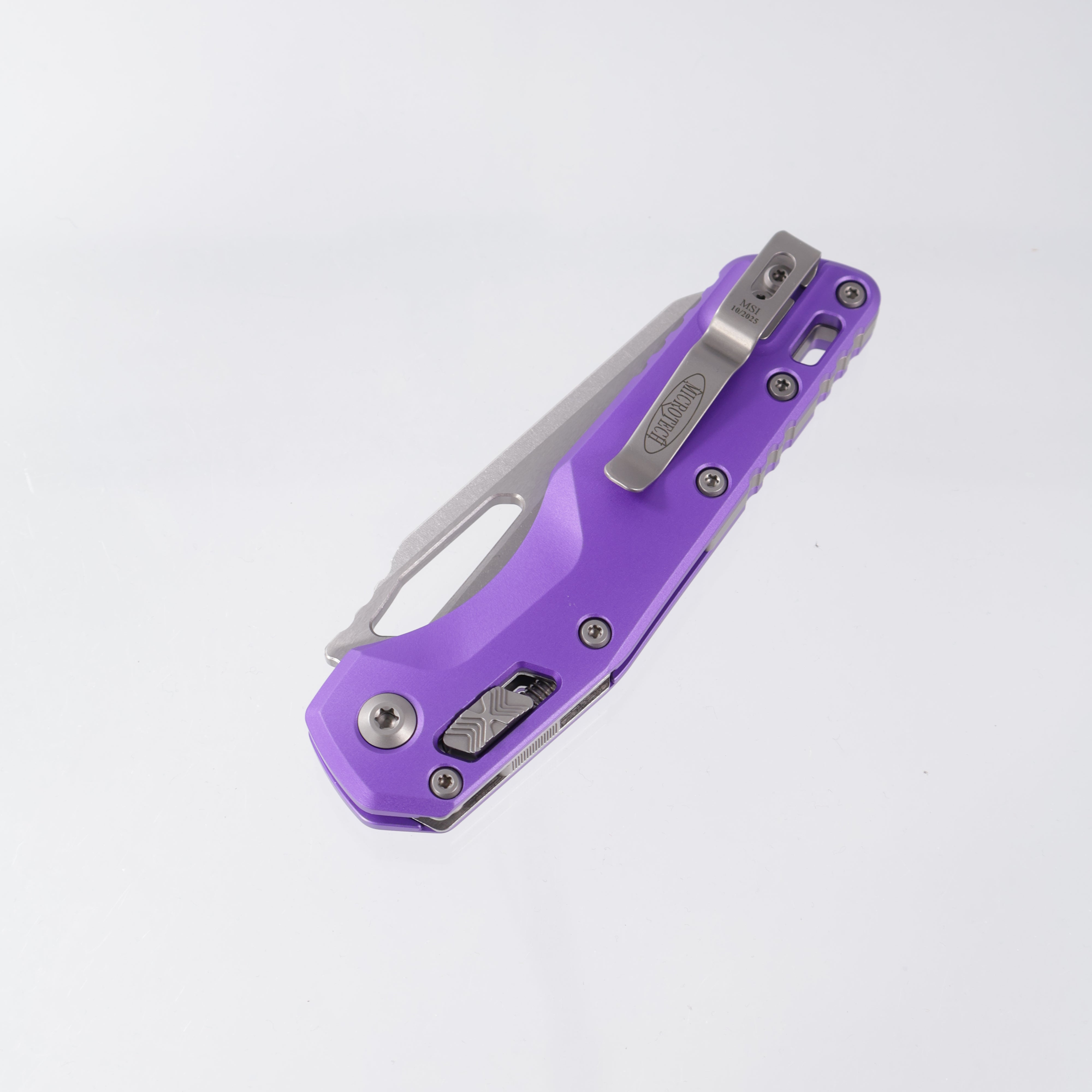 Microtech MSI - Purple Smooth Aluminum - Stonewash M390MK - 210-10 PU