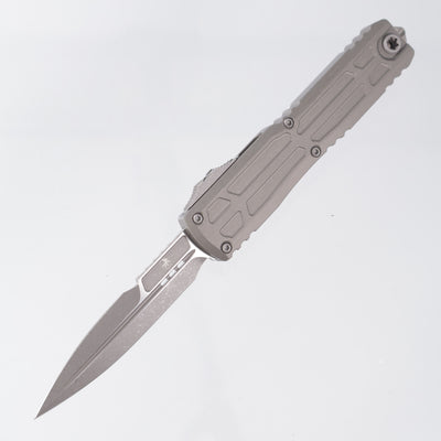 Microtech Ultratech EX ZBP Bayonet - Natural Clear Aluminum - Apocalpytic M390MK - 1120EX-10 APNCS