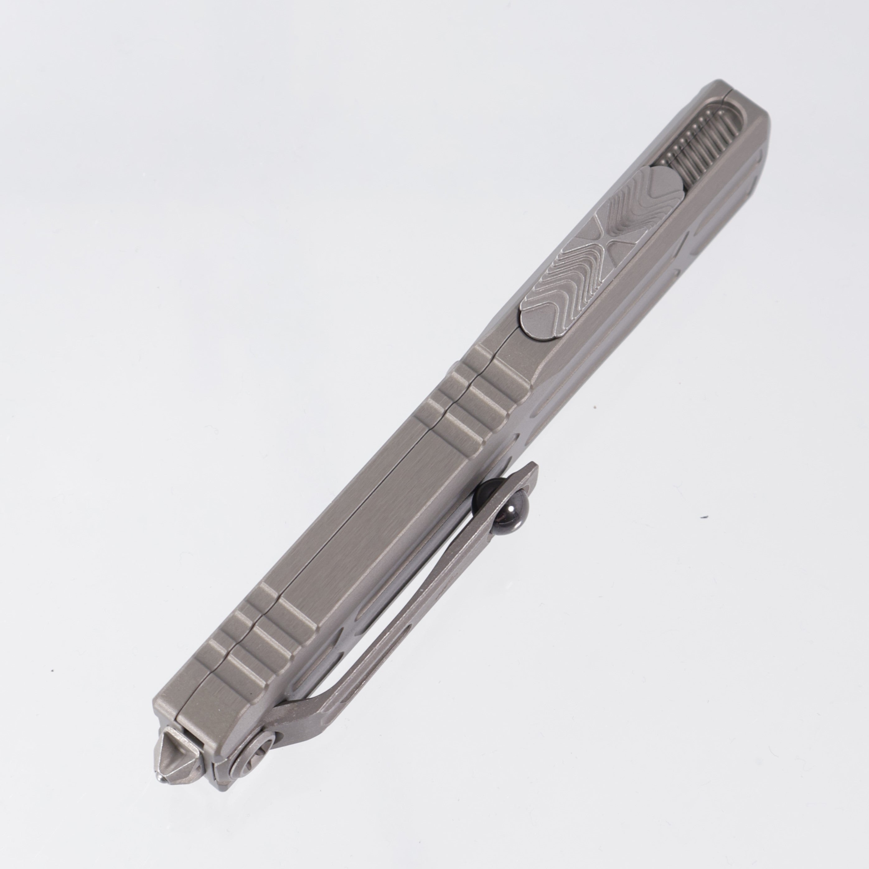Microtech Ultratech EX ZBP Bayonet - Natural Clear Aluminum - Apocalpytic M390MK - 1120EX-10 APNCS