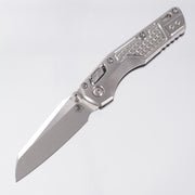 Microtech Marfione Select MSI Mini - Stonewash Frag Pattern Titanium w/ Bronze Titanium Accent & Double Vapor Blast Stainless Hardware - Stonewash M390MK - 210M-10FRMS2