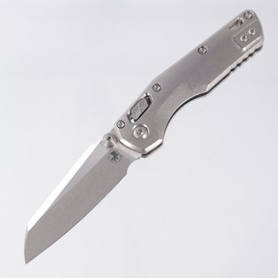 Microtech Marfione Select MSI Mini - Stonewash Slab Side Titanium w/ Bronze Titanium Accent & Double Vapor Blast Stainless Hardware - Stonewash M390MK - 210M-10MS2